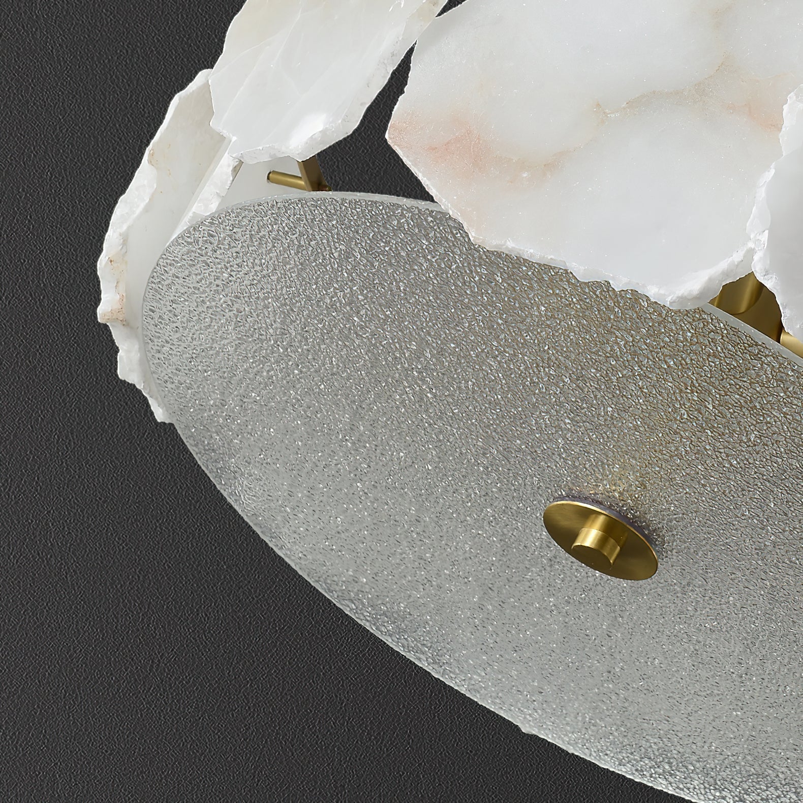 Gideon Sophisticated Disc Flat Alabaster Glass Ceiling Light-Neutral Decor