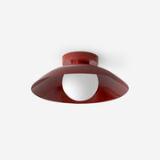Ceiling Light in Metal Canopy and Glass with Color Options