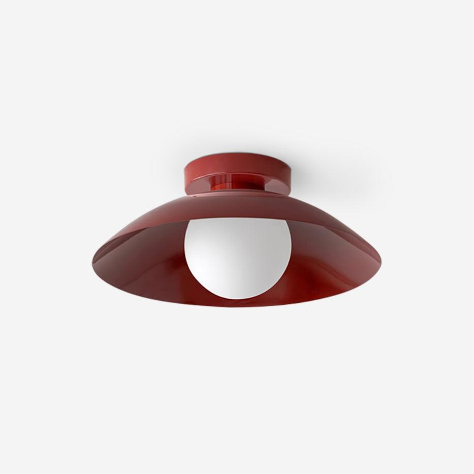 Ceiling Light in Metal Canopy and Glass with Color Options