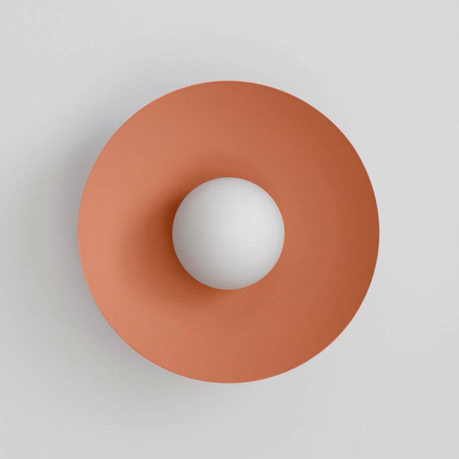 Ceiling Light in Metal Canopy and Glass with Color Options