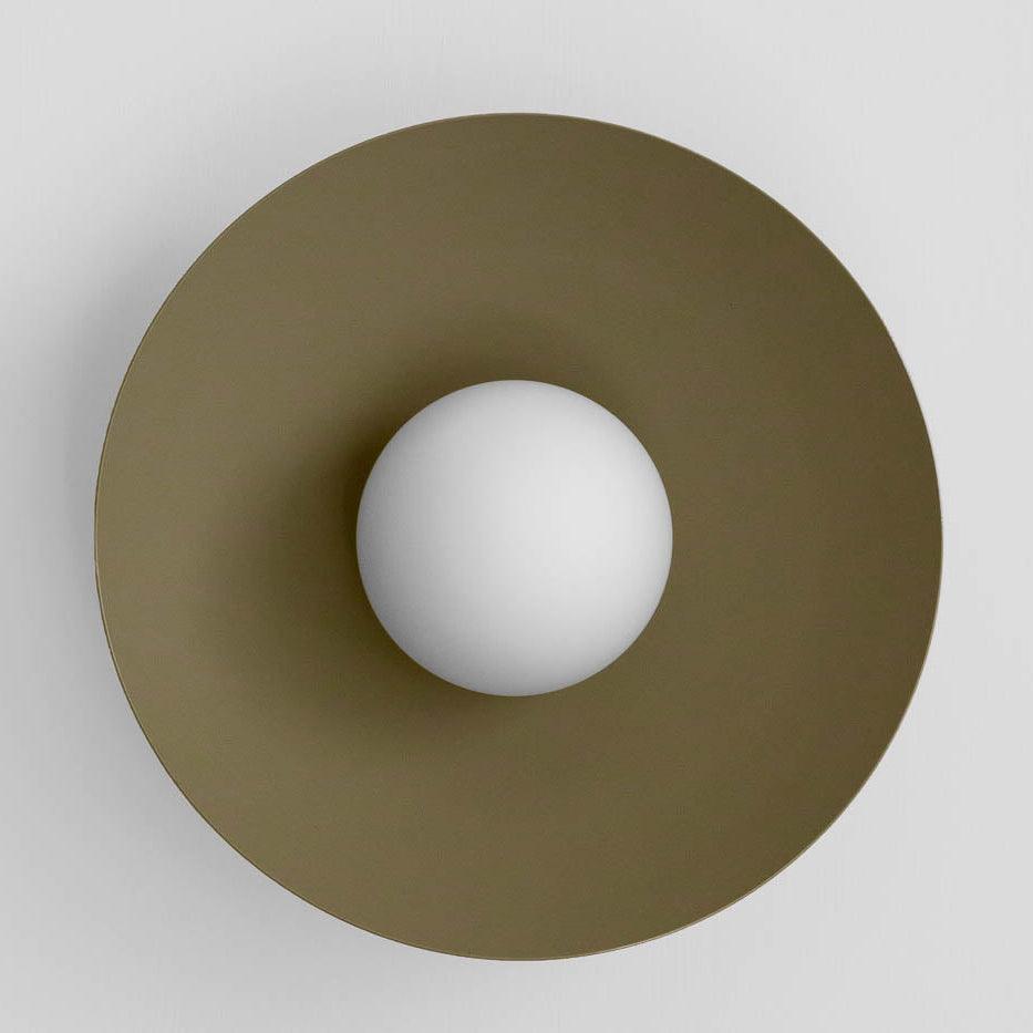 Ceiling Light in Metal Canopy and Glass with Color Options