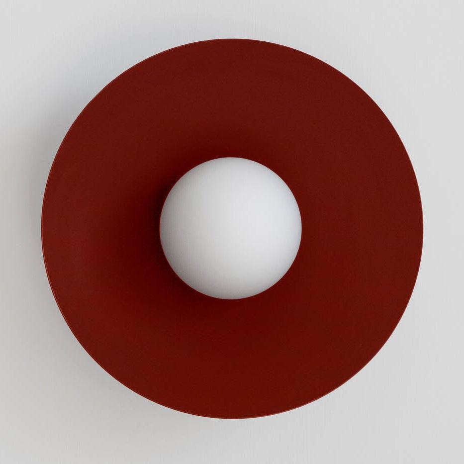 Ceiling Light in Metal Canopy and Glass with Color Options
