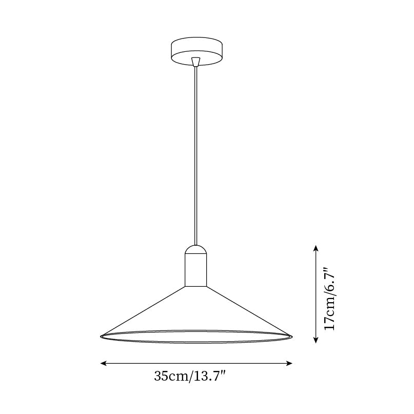 Pendant Light LED Minimalist Cone  Hanging Lamp for Kitchen Dining