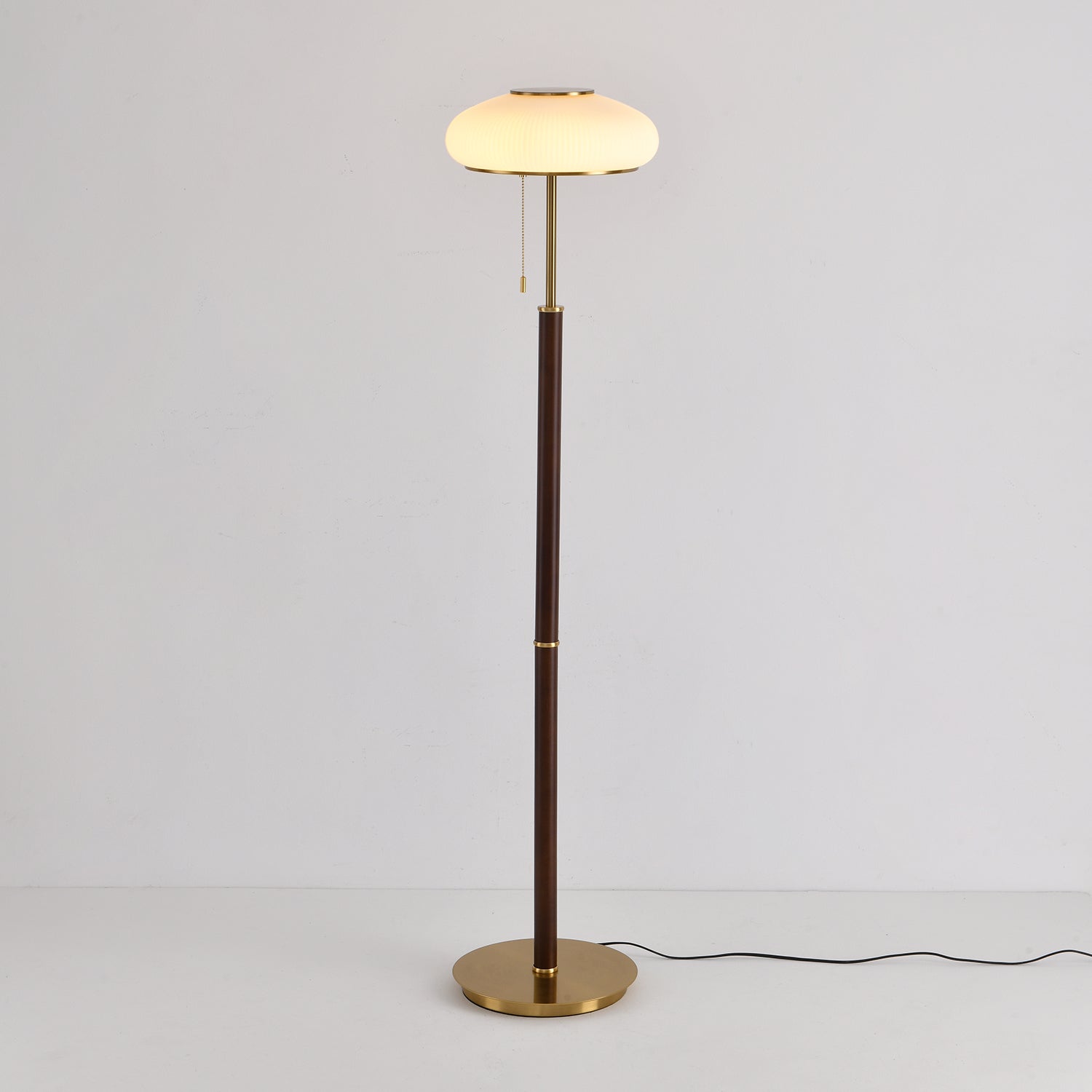 Lumen Vintage Glass Floor Lamp-Neutral Decor