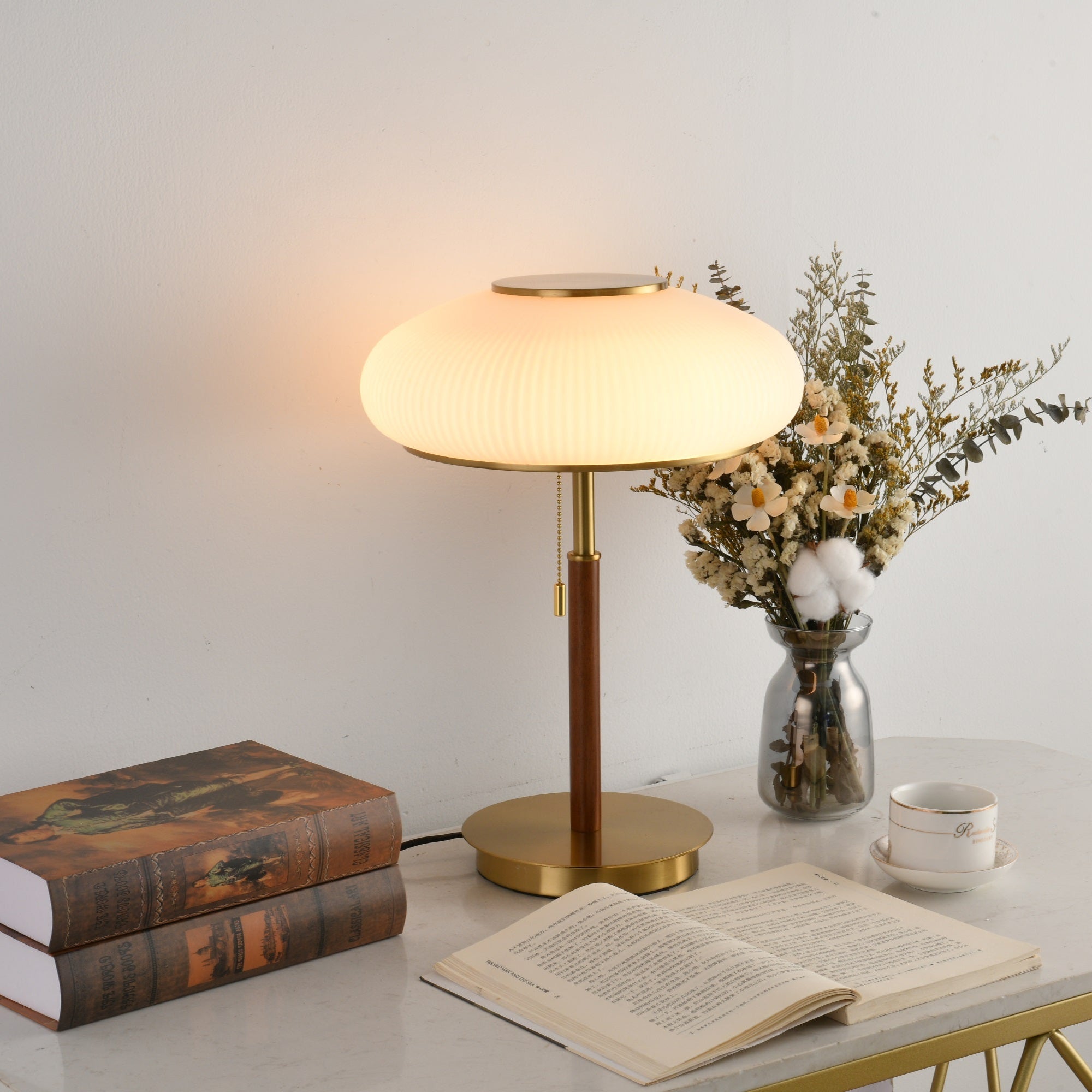Dex Modern Glass Table Lamp-Neutral Decor