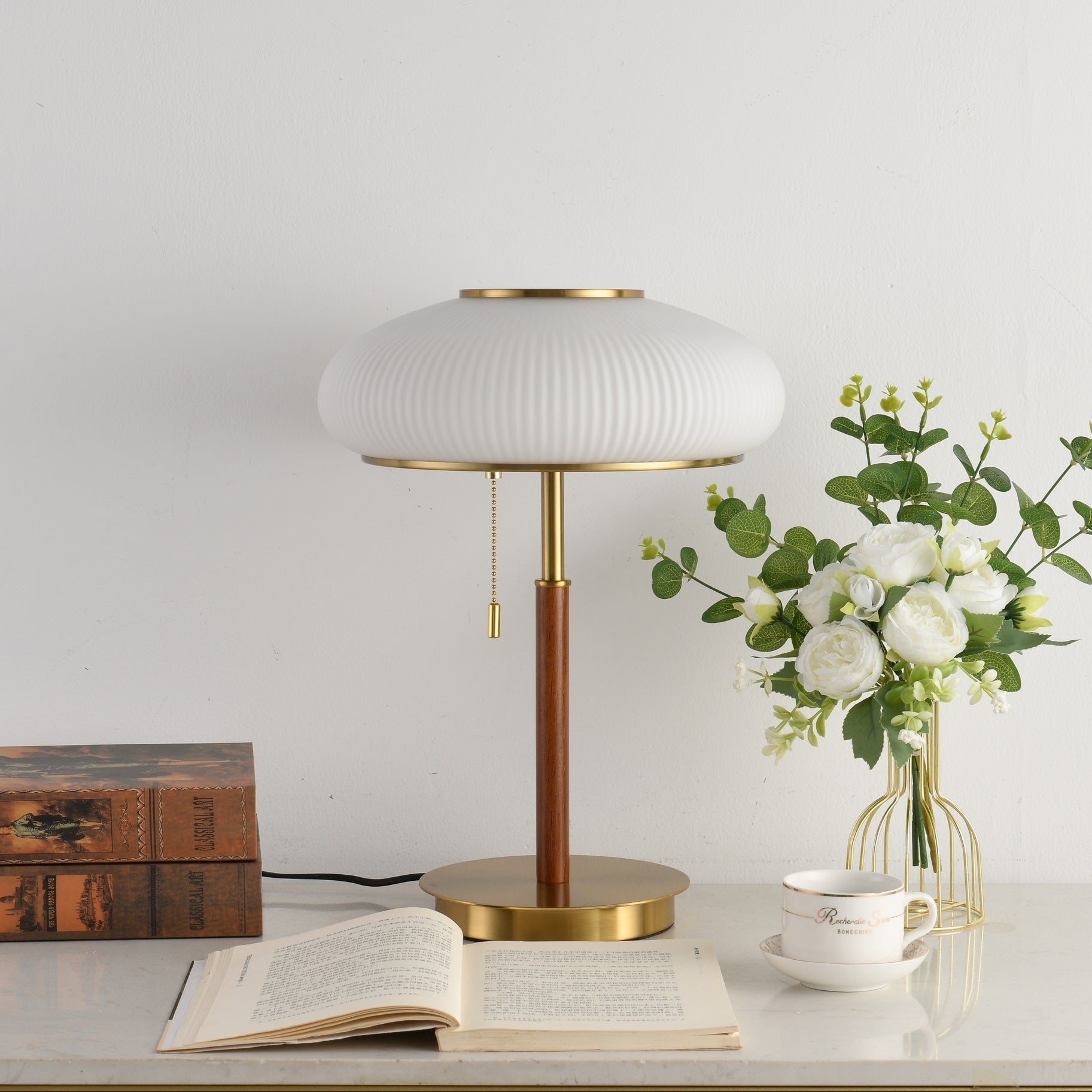 Dex Modern Glass Table Lamp-Neutral Decor