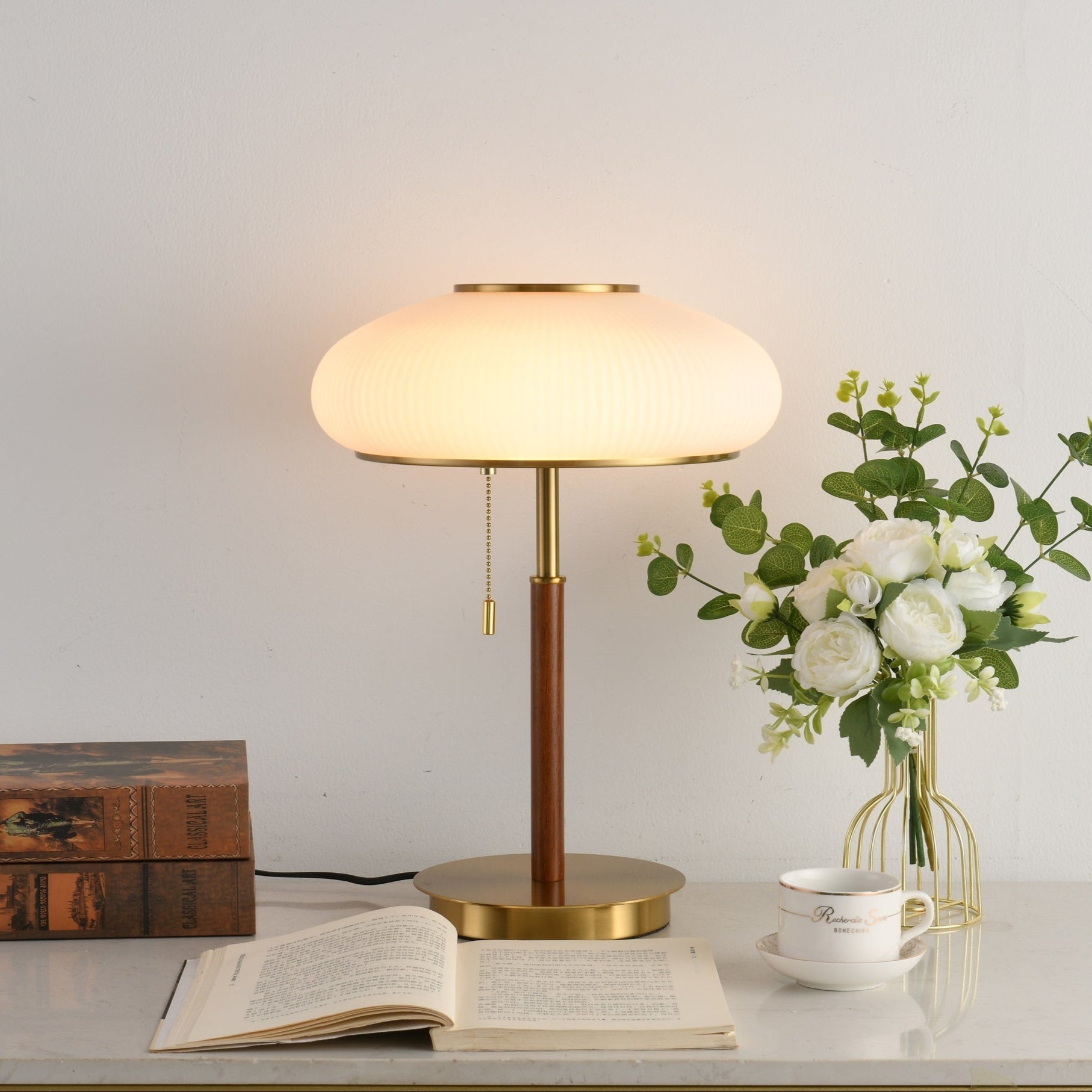 Dex Modern Glass Table Lamp-Neutral Decor