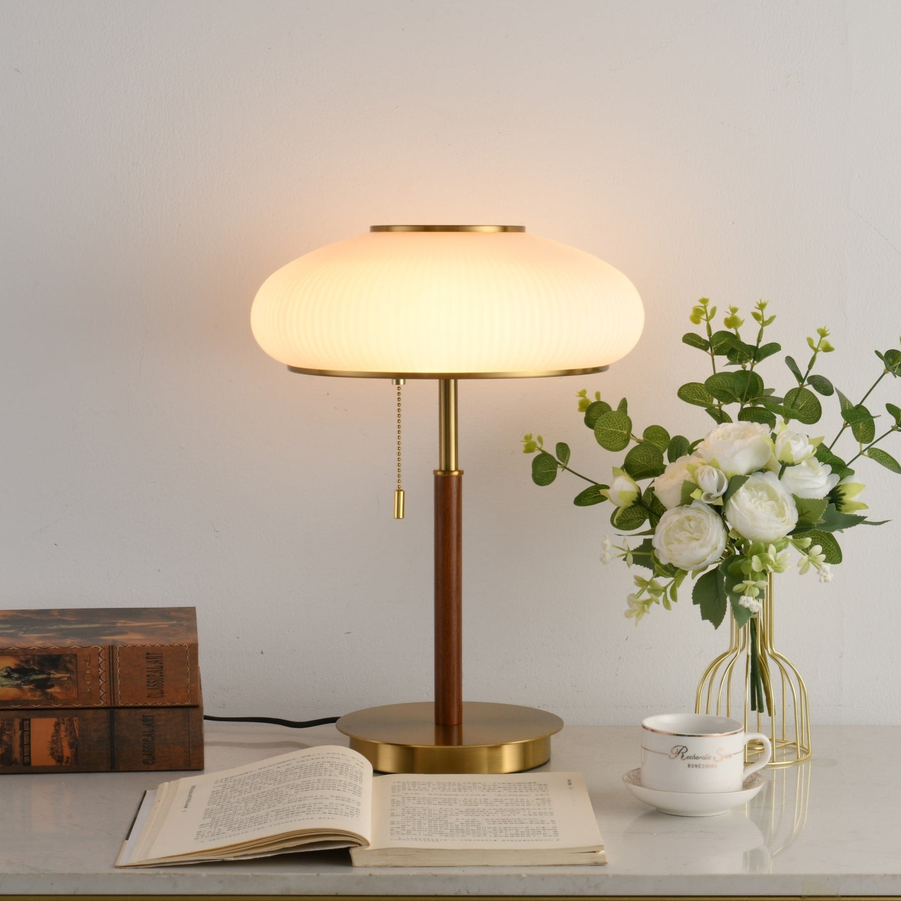 Dex Modern Glass Table Lamp-Neutral Decor
