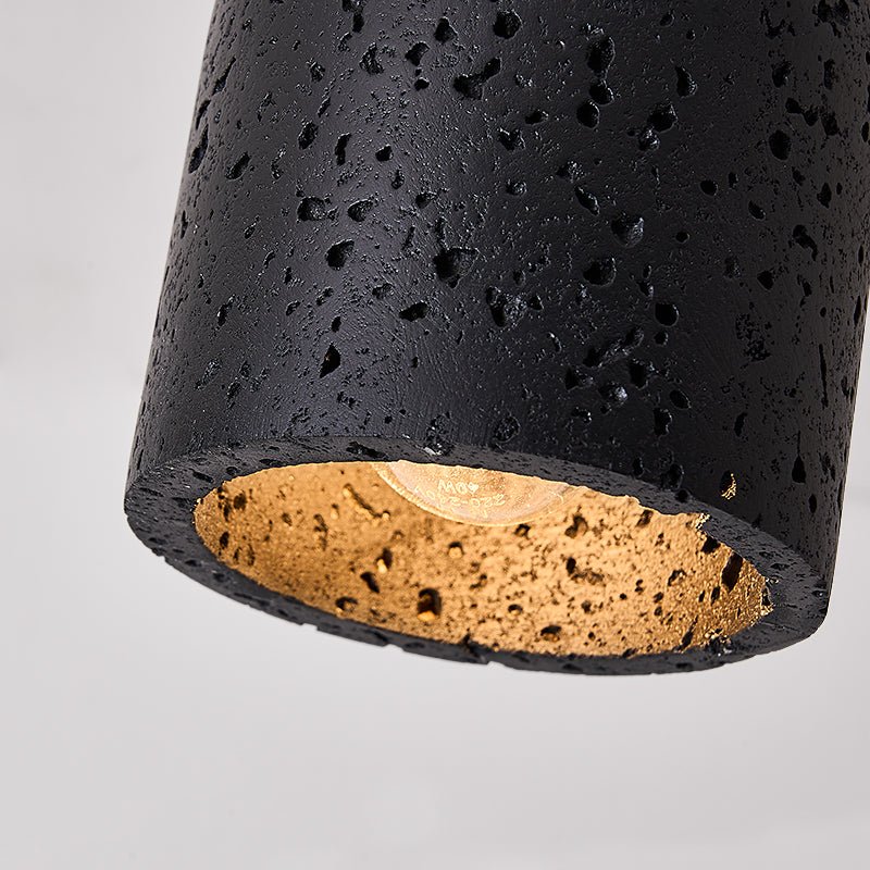 Finn Focused Black Travertine Ceiling Lamp-Neutral Decor
