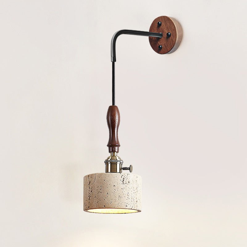 Sven Modern Yellow Travertine Wall Lamp-Neutral Decor