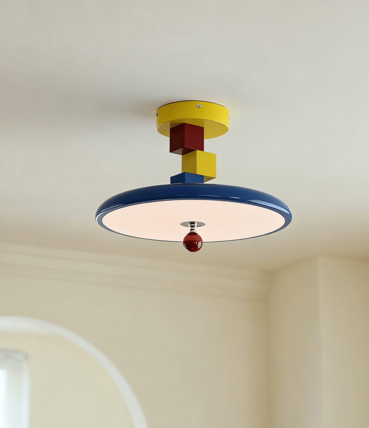 Yvor Block Ceiling Lamp-Neutral Decor