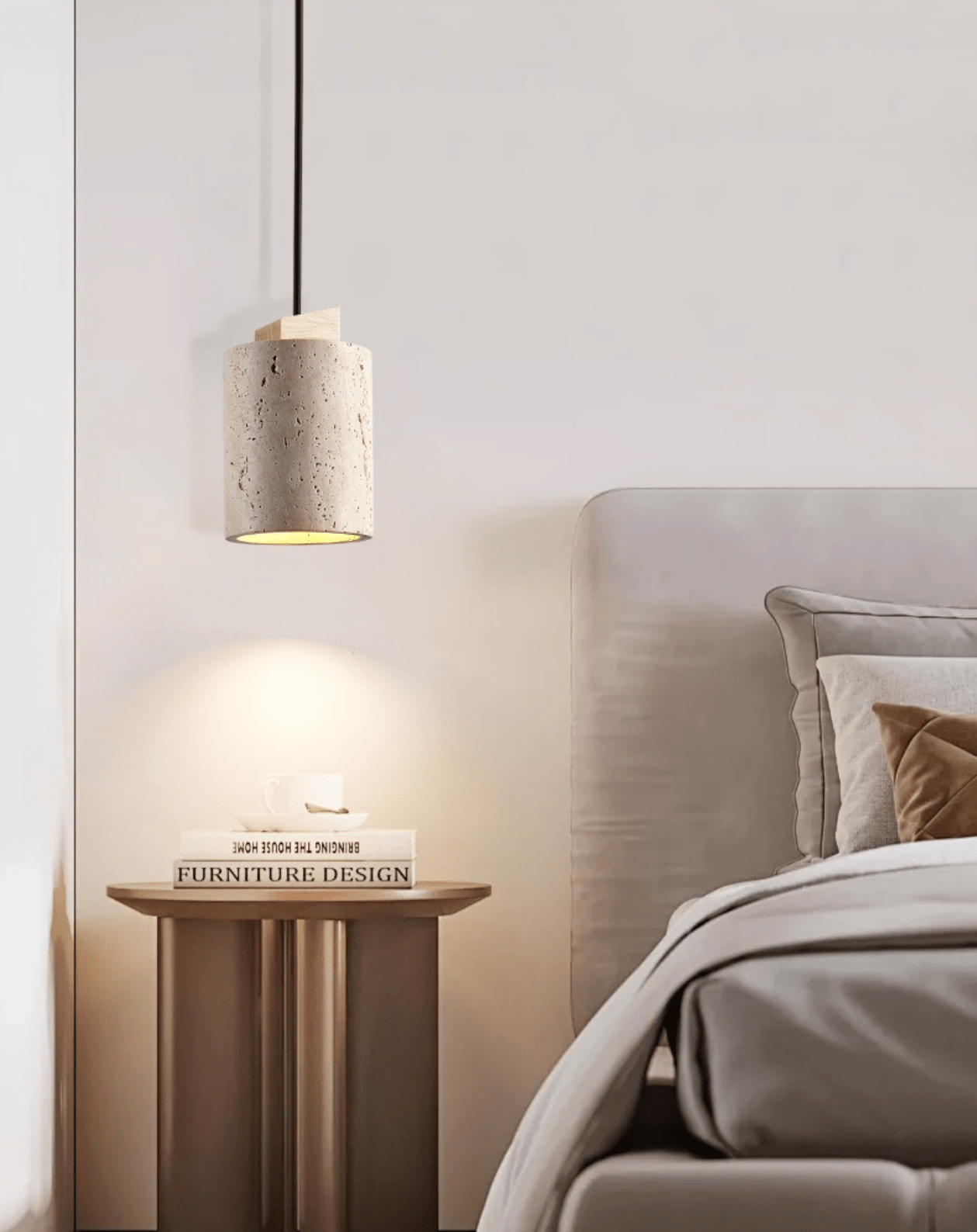 Opal Cylinder Pendant Lamp-Neutral Decor