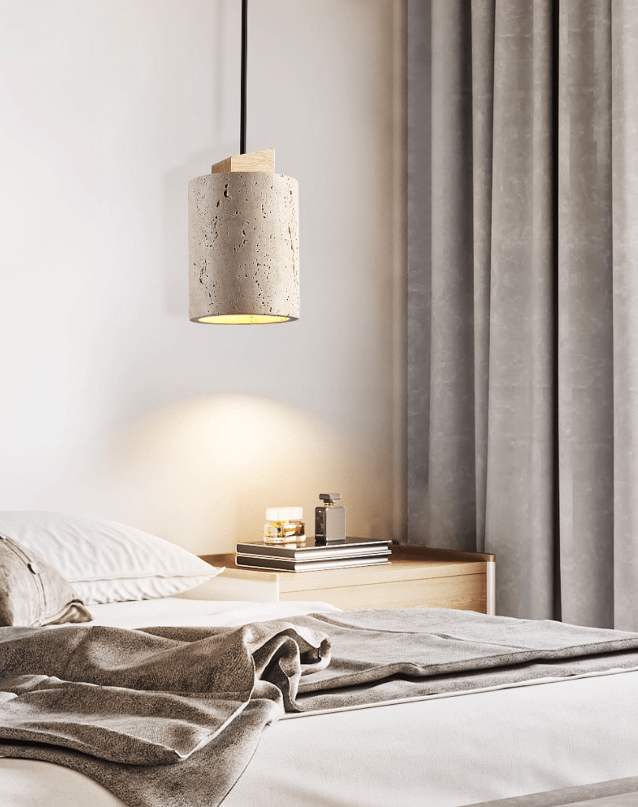 Opal Cylinder Pendant Lamp-Neutral Decor