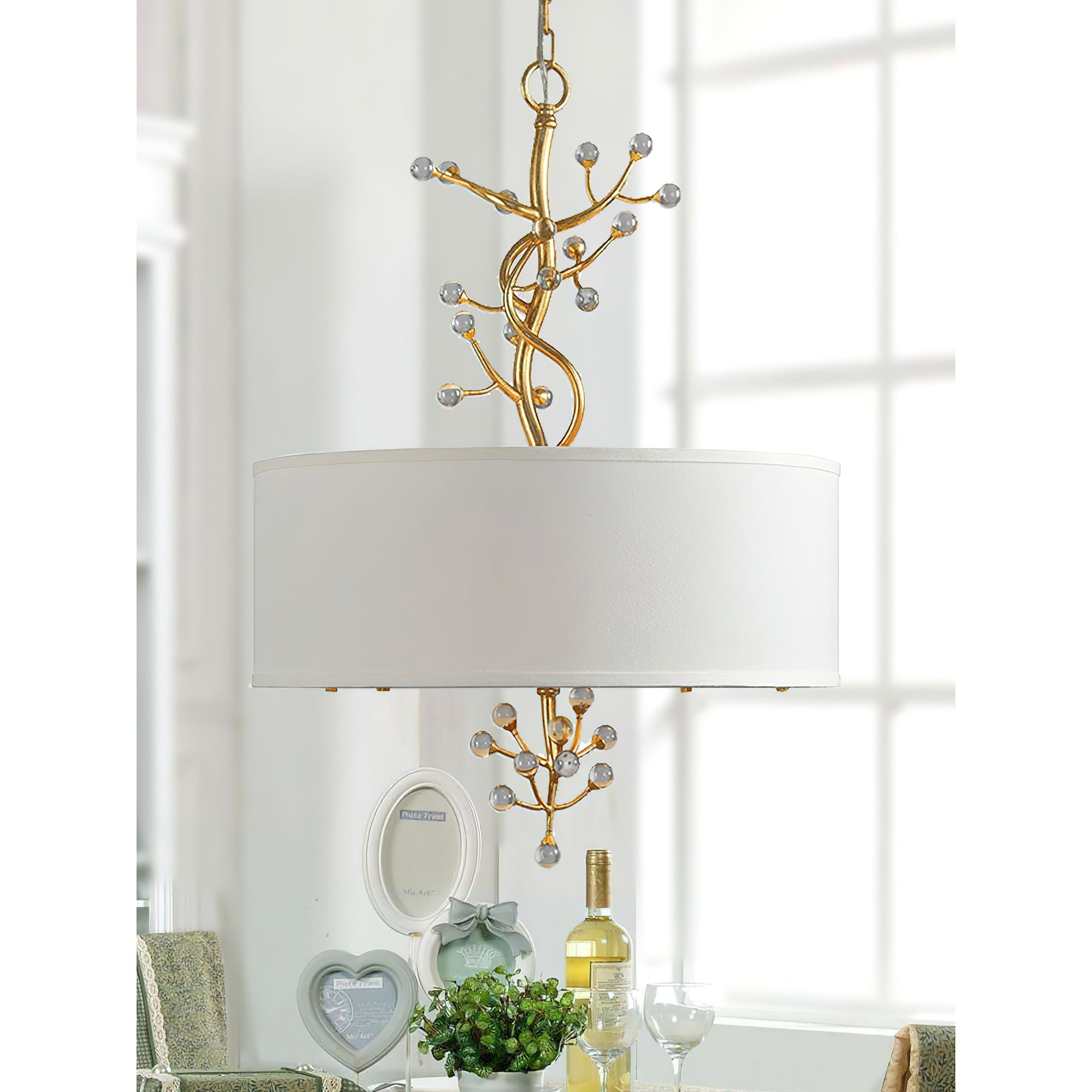 Asbury Individual Creativity Crystal Fabric Pendant Lamp