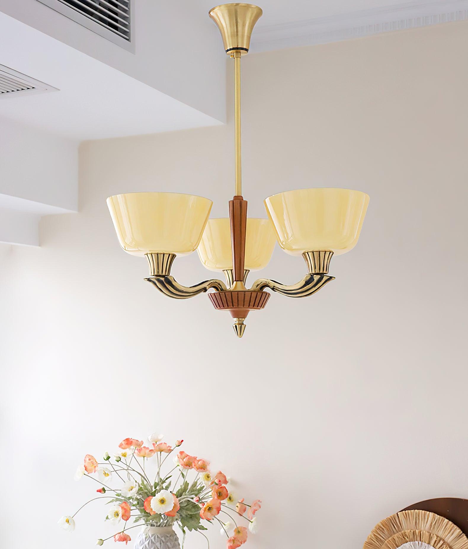 Rolvin Chandelier Flared Shade Vintage-Neutral Decor