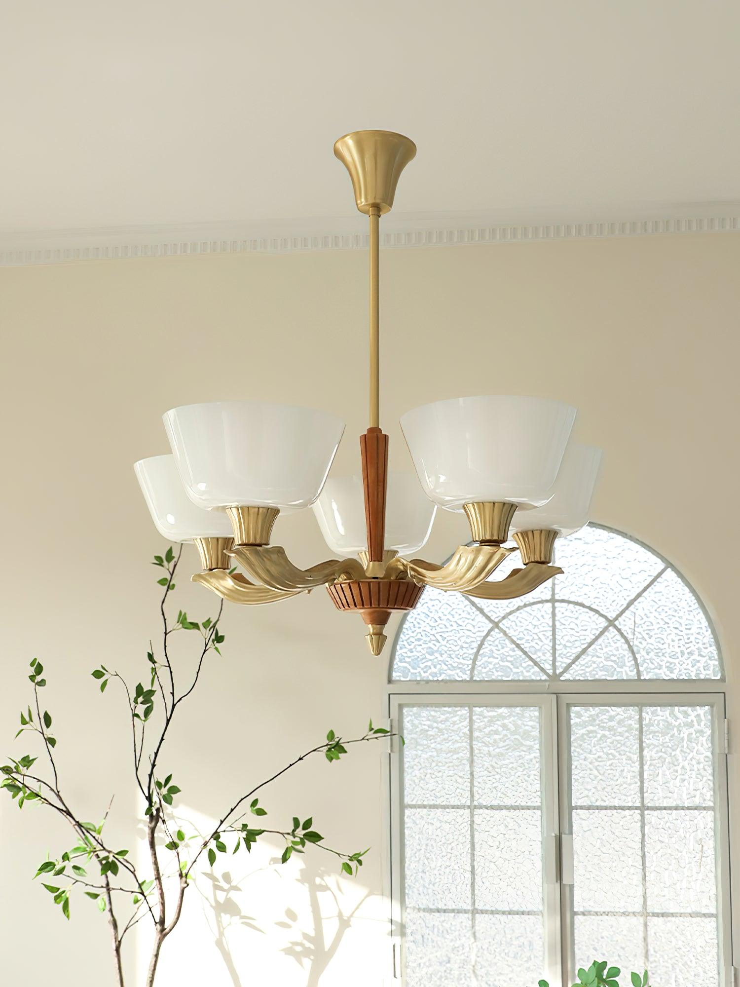 Rolvin Chandelier Flared Shade Vintage-Neutral Decor