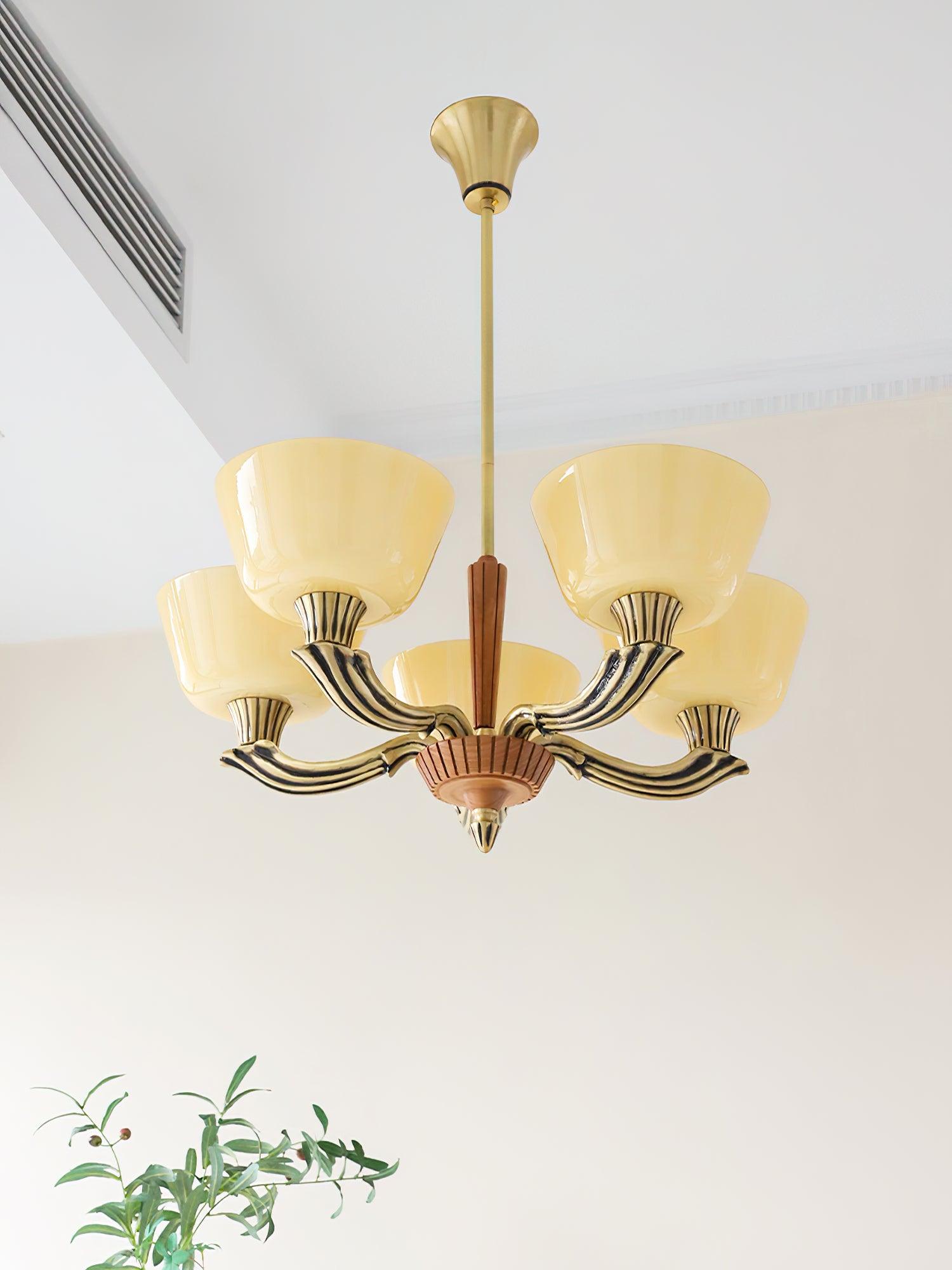 Rolvin Chandelier Flared Shade Vintage-Neutral Decor
