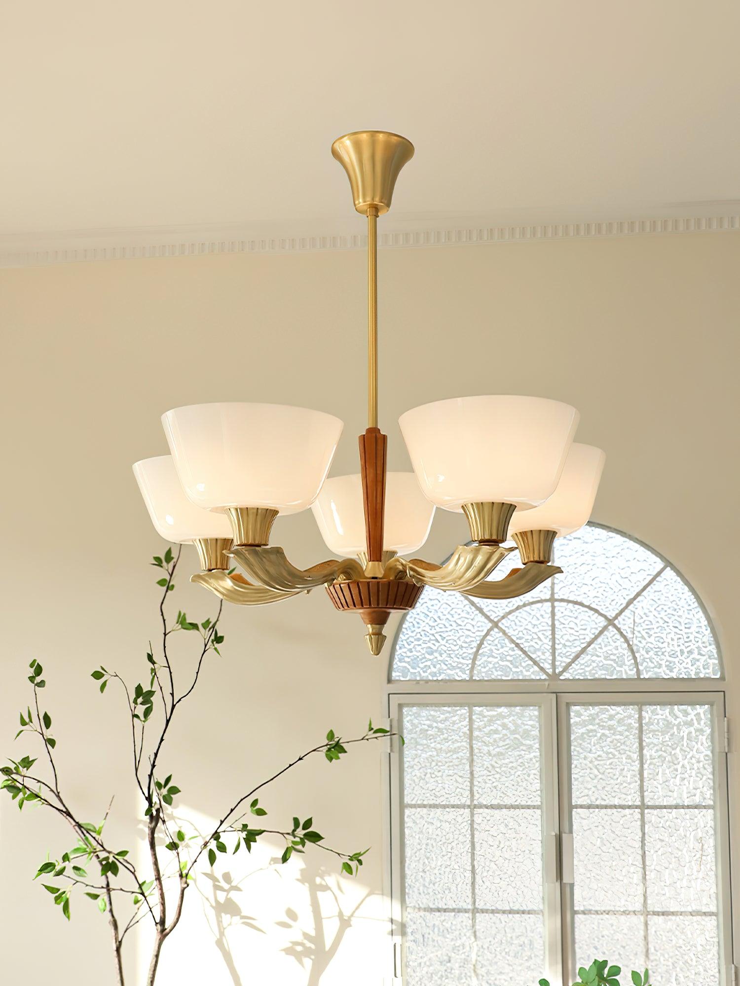 Rolvin Chandelier Flared Shade Vintage-Neutral Decor