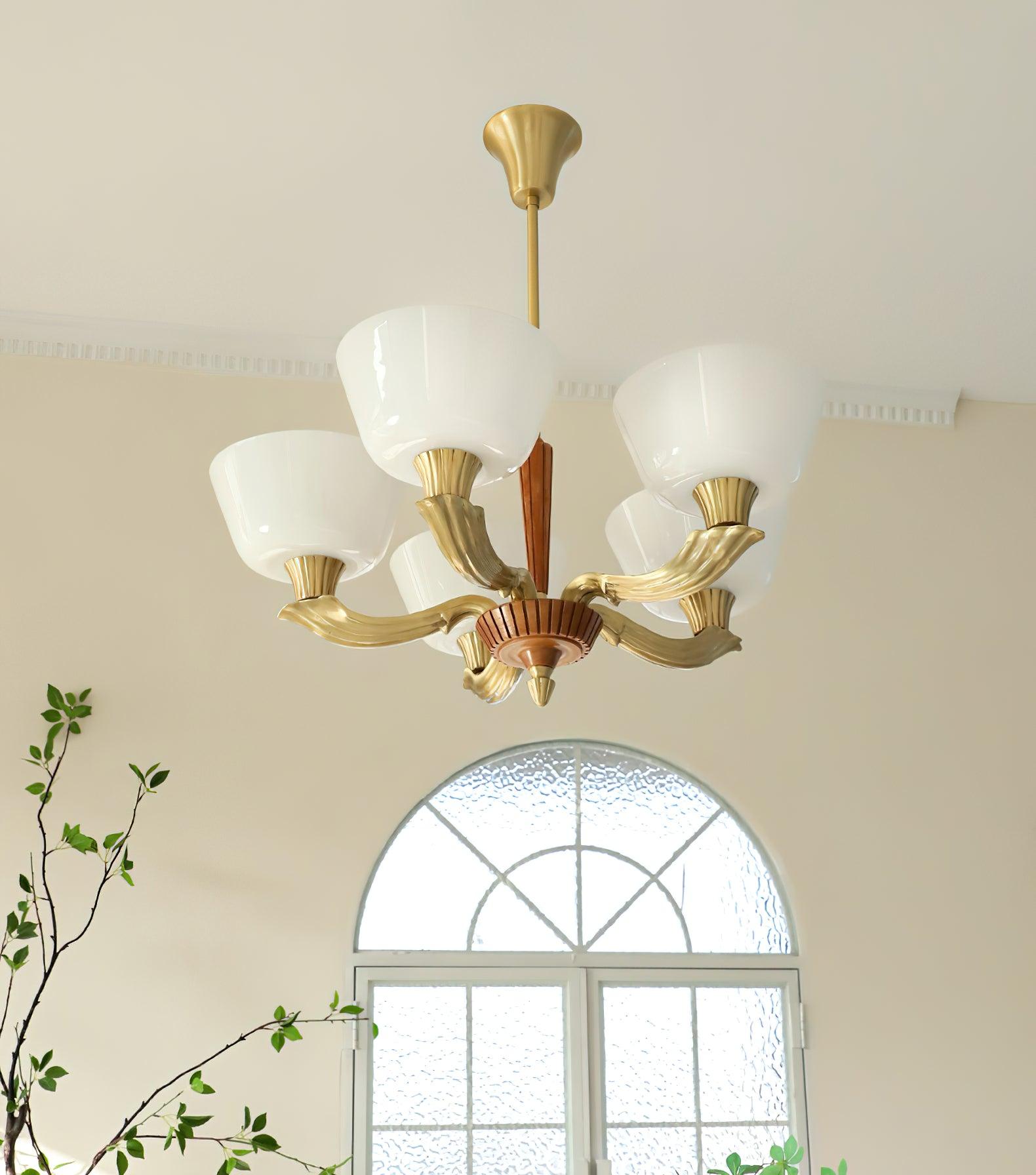 Rolvin Chandelier Flared Shade Vintage-Neutral Decor