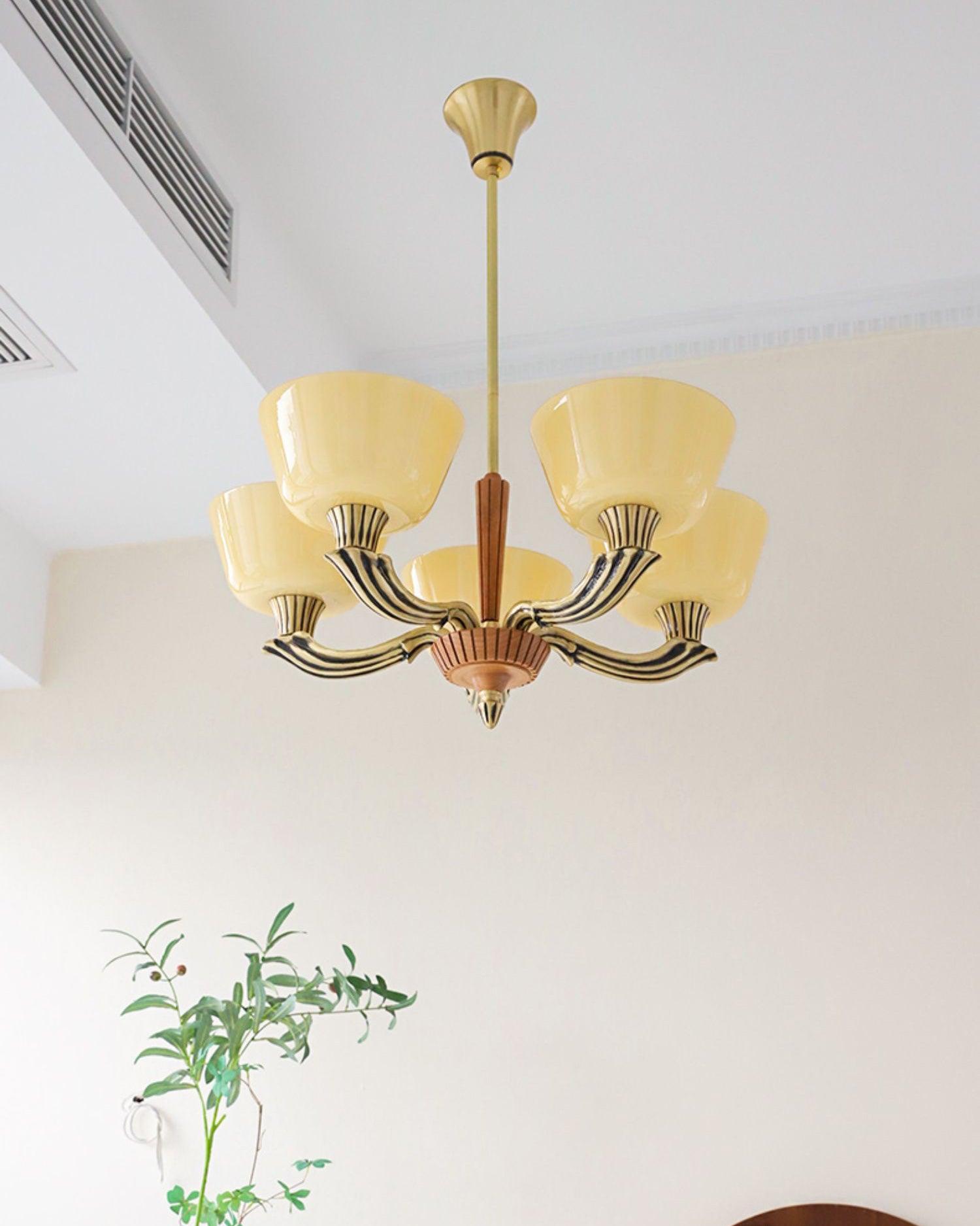 Rolvin Chandelier Flared Shade Vintage-Neutral Decor