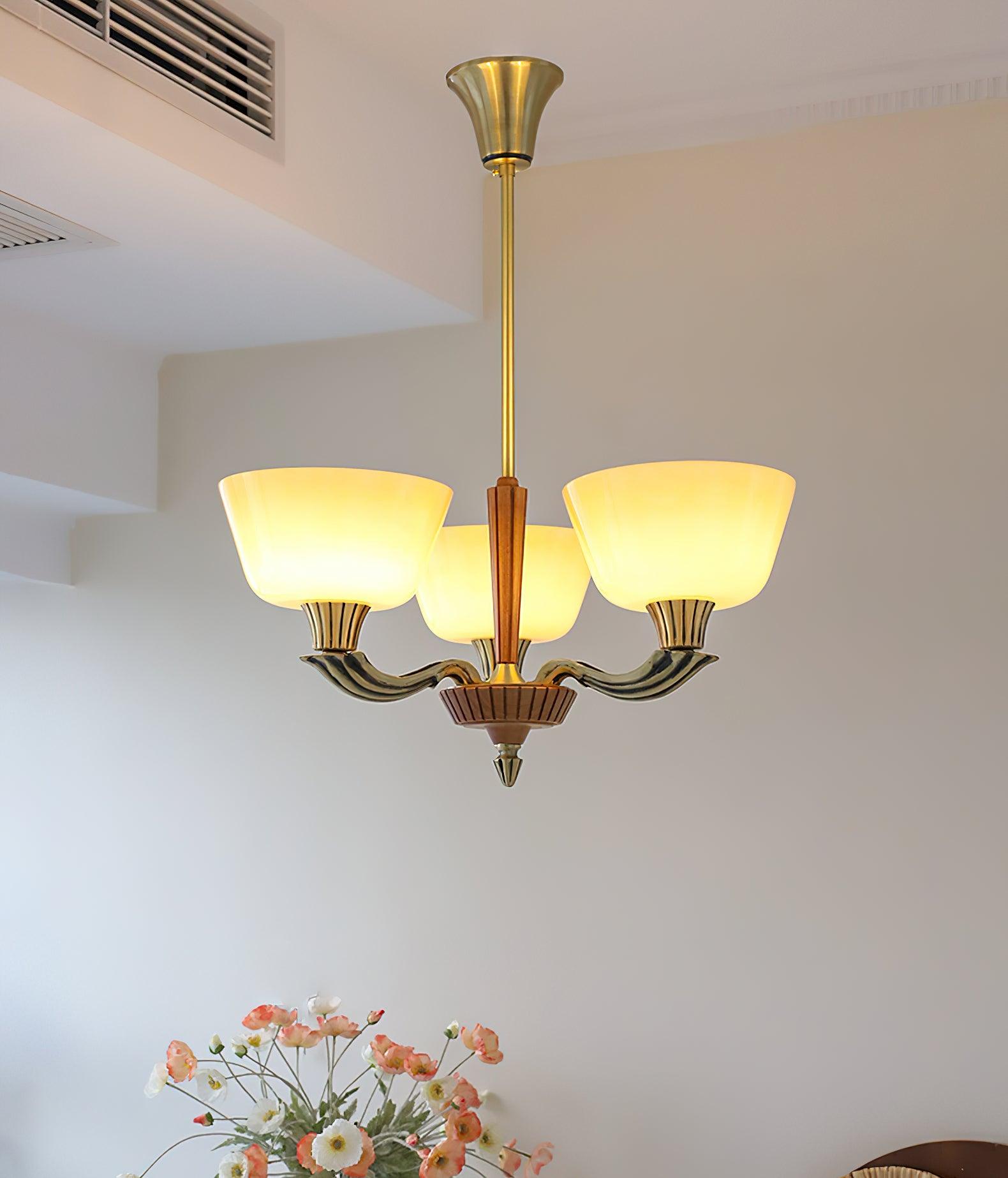 Rolvin Chandelier Flared Shade Vintage-Neutral Decor