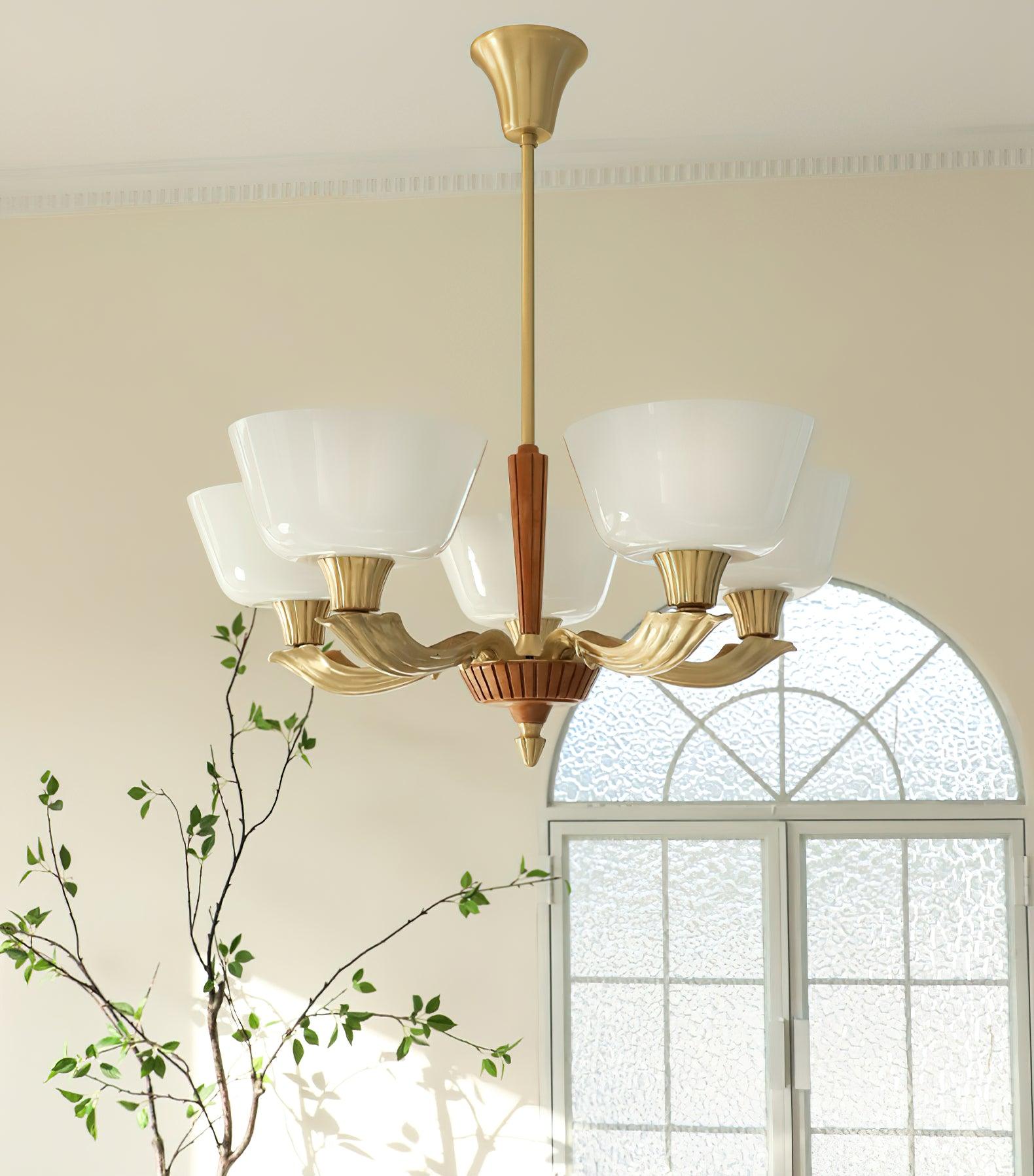 Rolvin Chandelier Flared Shade Vintage-Neutral Decor