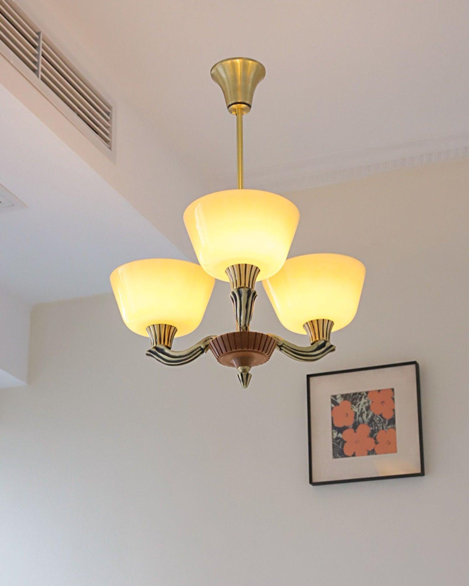 Rolvin Chandelier Flared Shade Vintage-Neutral Decor