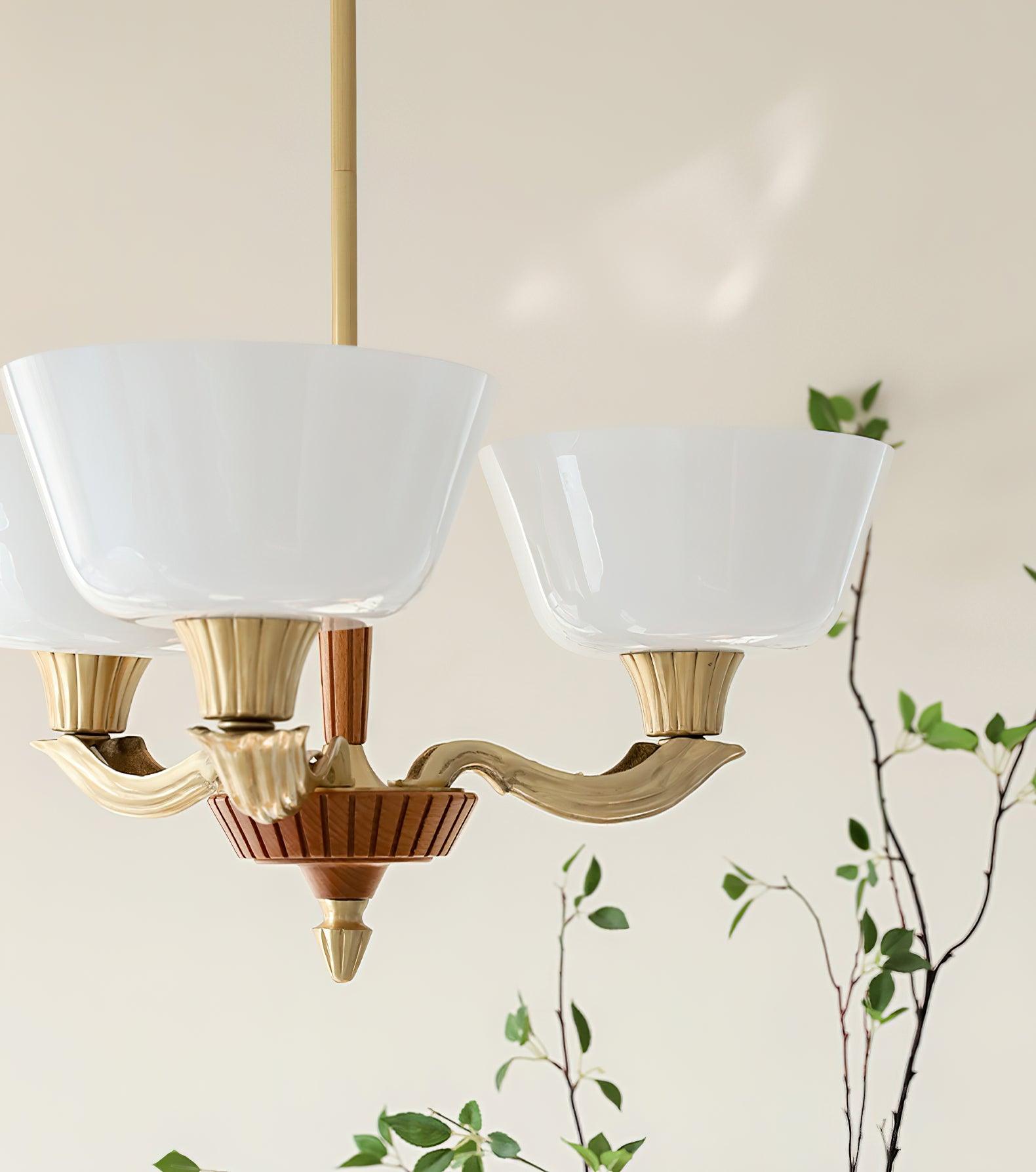 Rolvin Chandelier Flared Shade Vintage-Neutral Decor