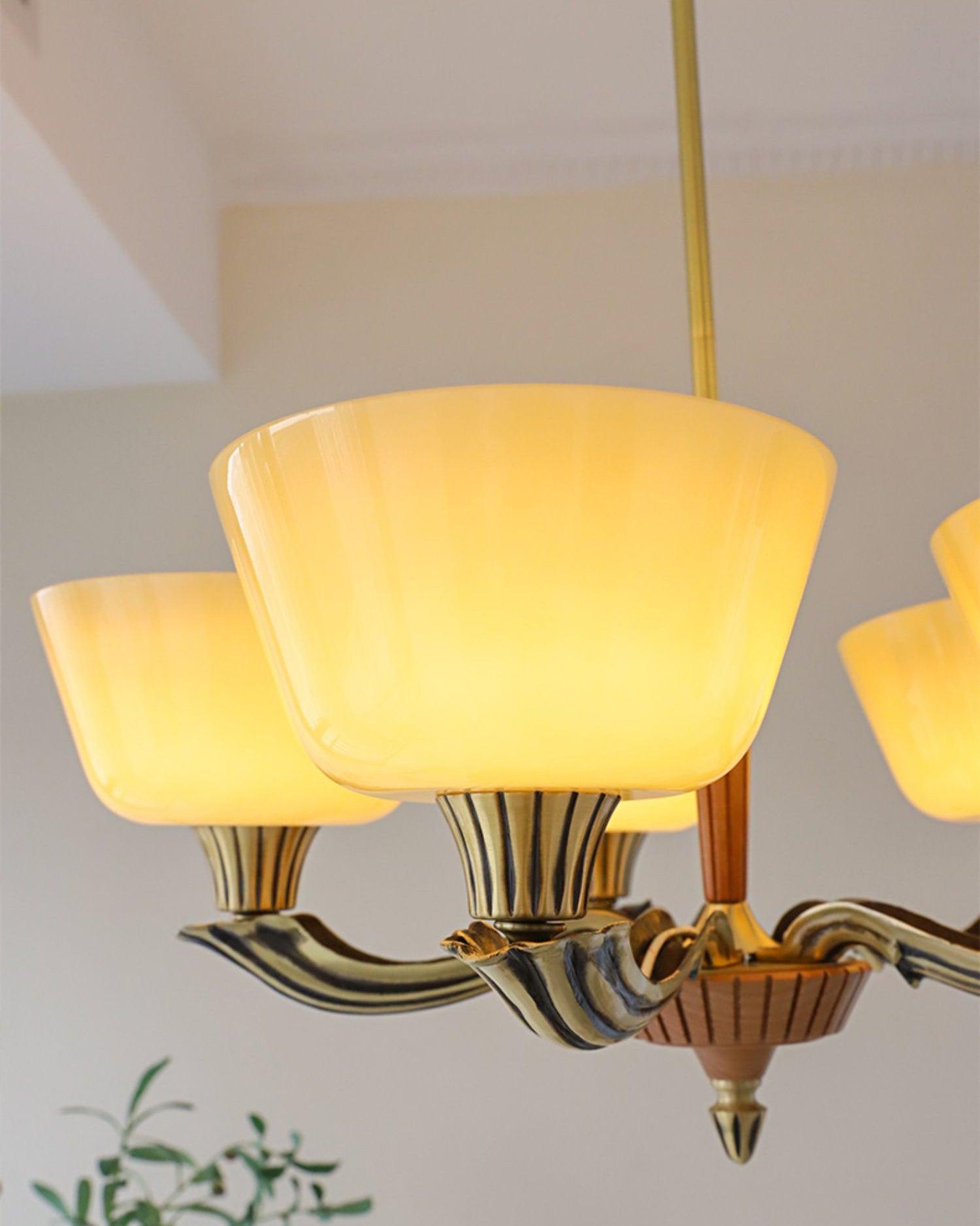 Rolvin Chandelier Flared Shade Vintage-Neutral Decor