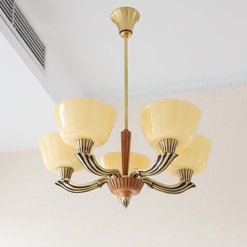 Rolvin Chandelier Flared Shade Vintage-Neutral Decor
