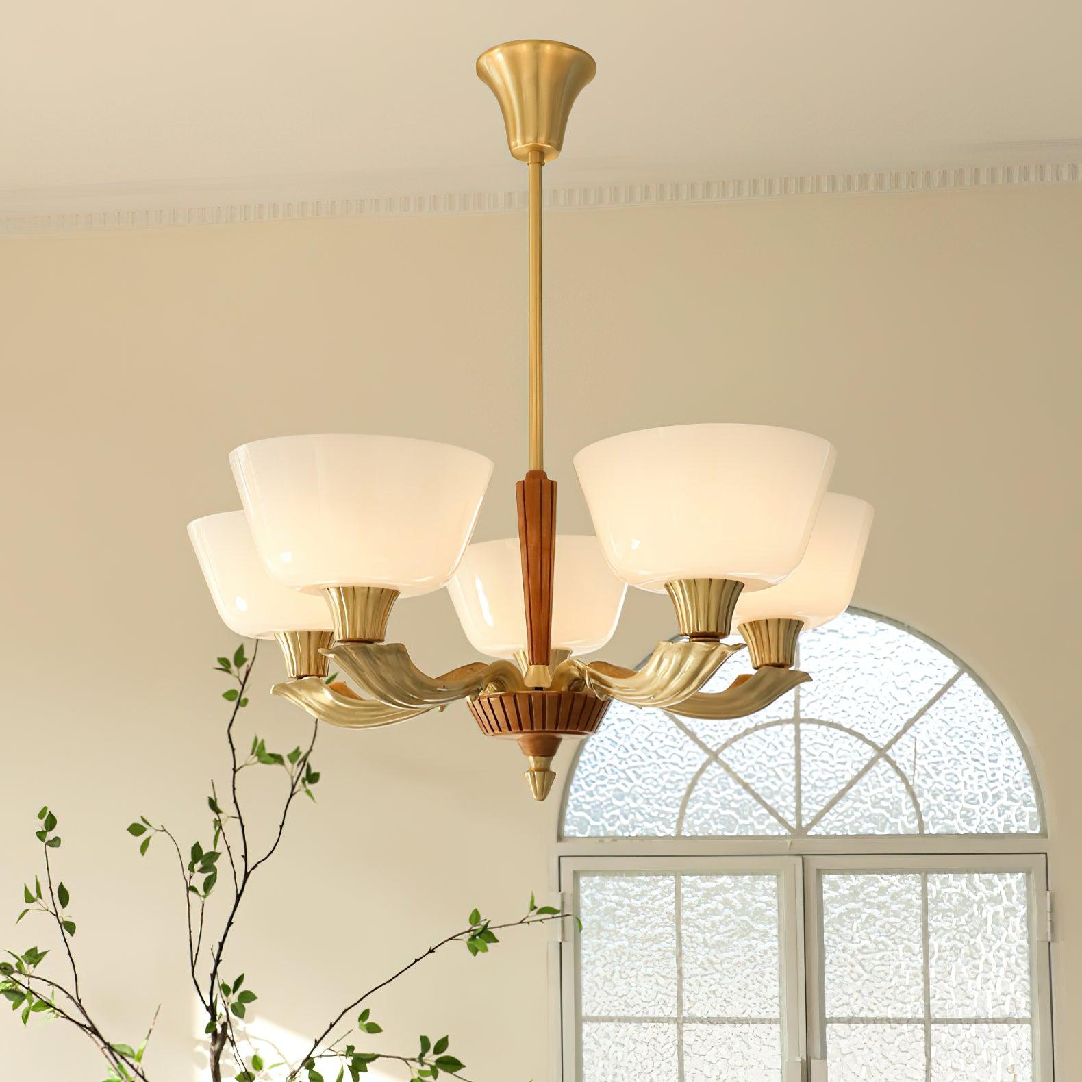 Rolvin Chandelier Flared Shade Vintage-Neutral Decor