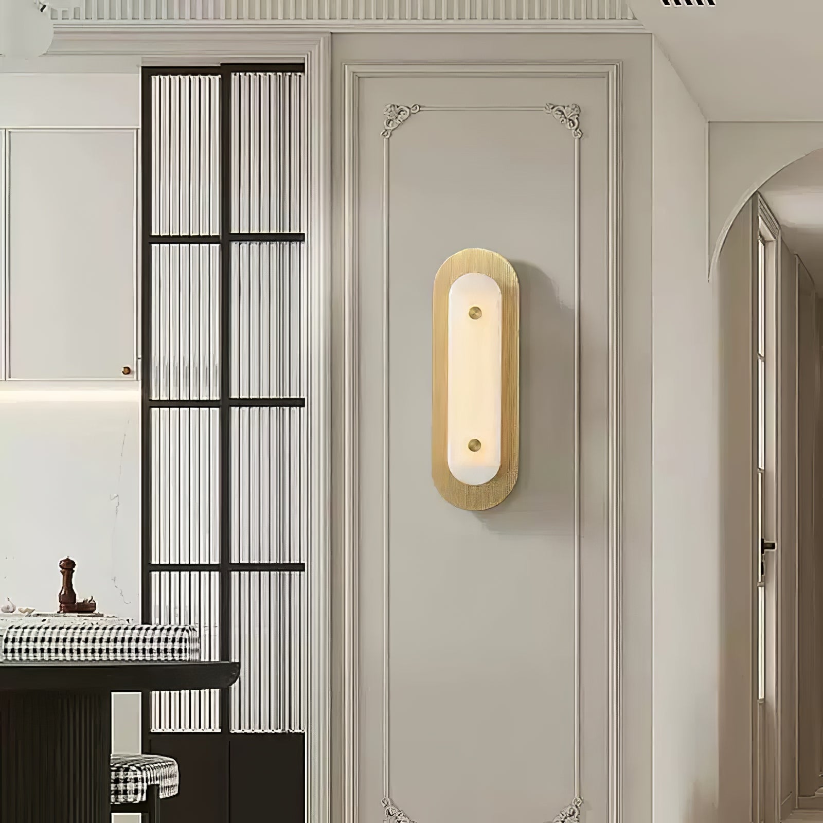 Celaeeth Oval Alabaster Wall Light-Neutral Decor