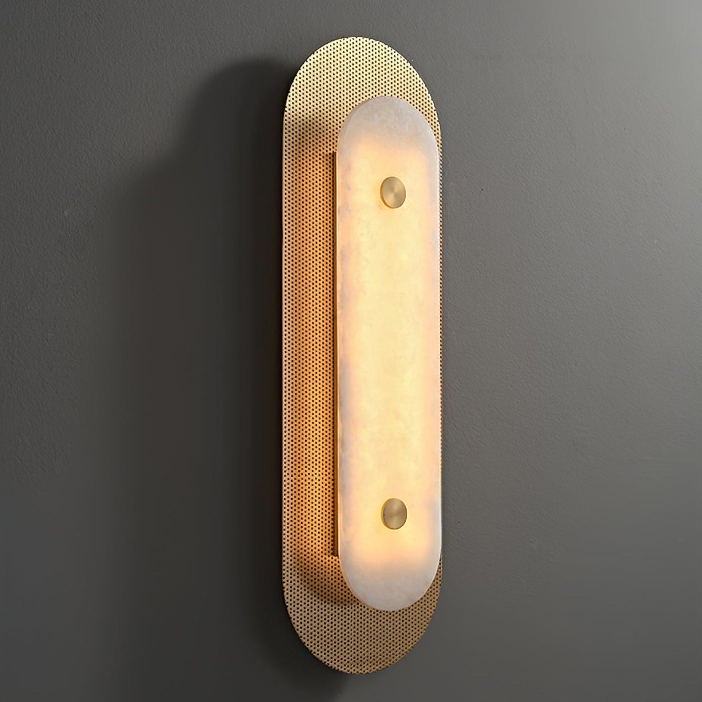 Celaeeth Oval Alabaster Wall Light-Neutral Decor