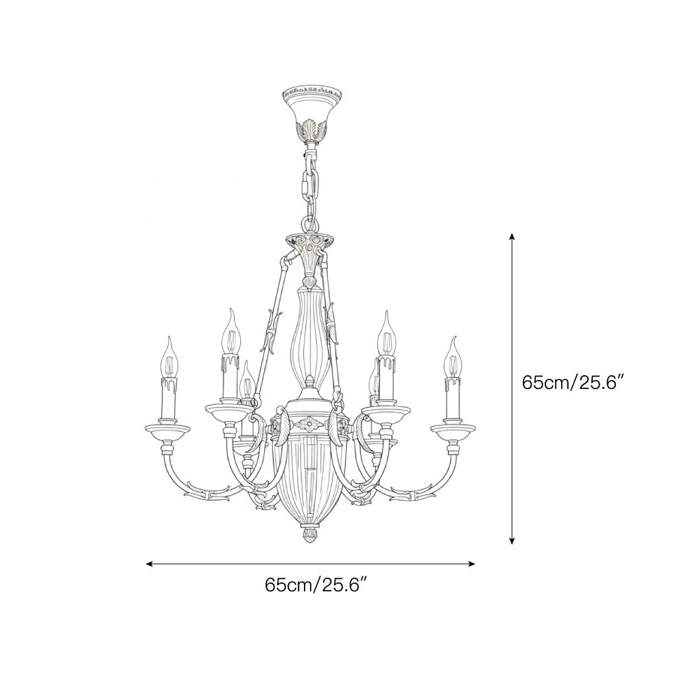 Detailed view of the pear-shaped central crystal pendant.