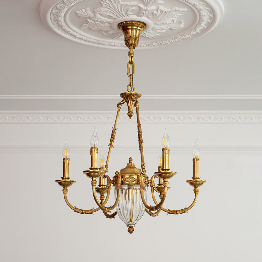 Detail of the adjustable hanging chain and mounting canopy.