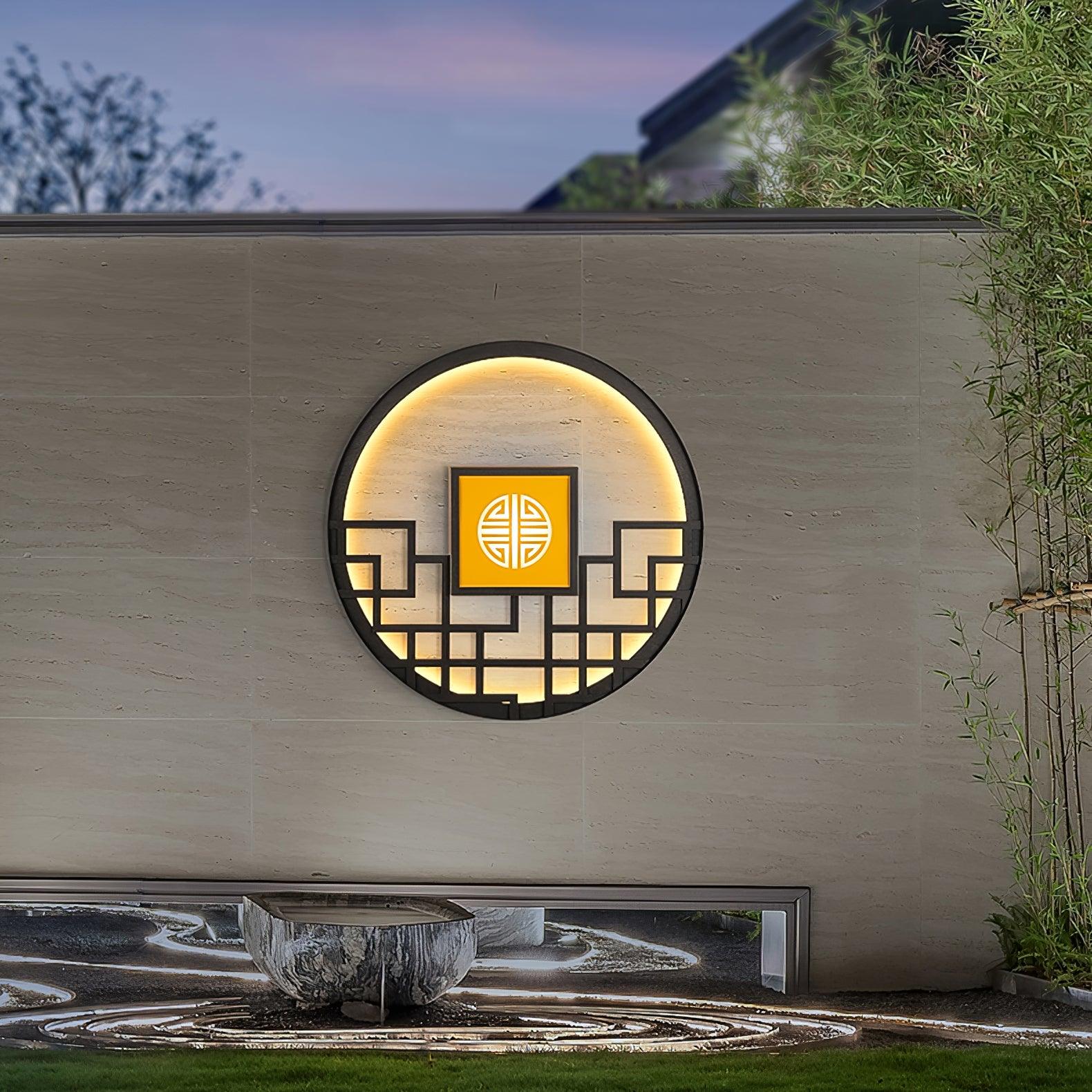 Alzoror Nordic Art Round Outdoor Wall Light-Neutral Decor