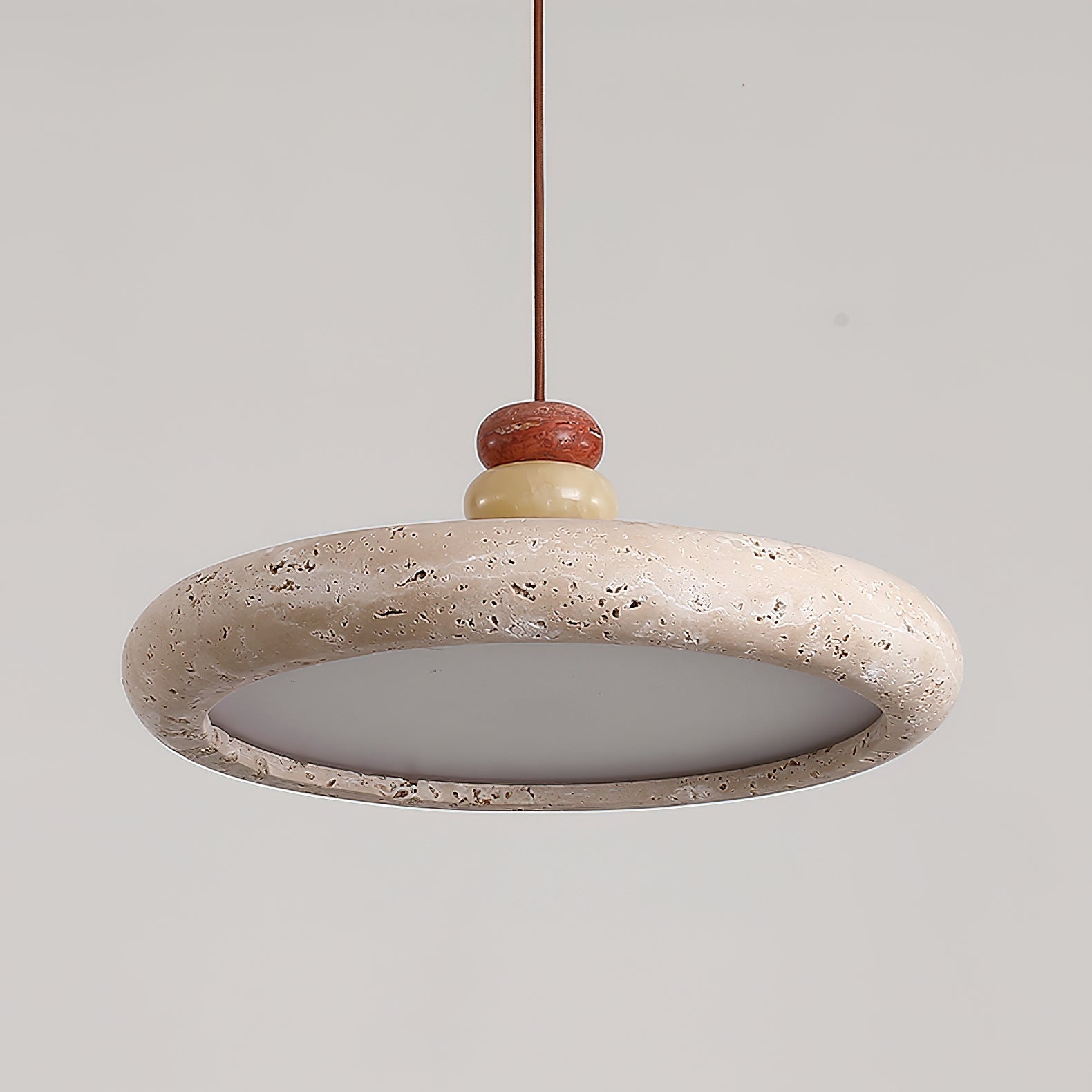 Tinon Pendant Lamp Yellow travertine Marble