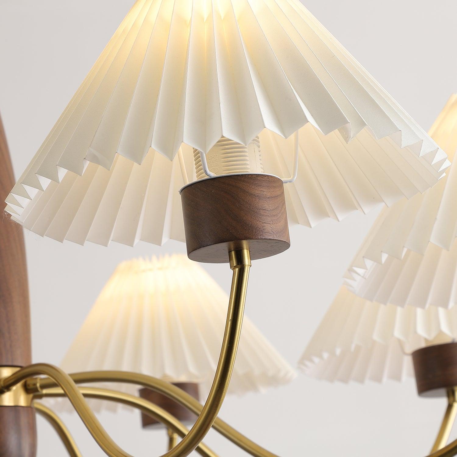 Lustra Chandelier Walnut Brass Elegant-Neutral Decor
