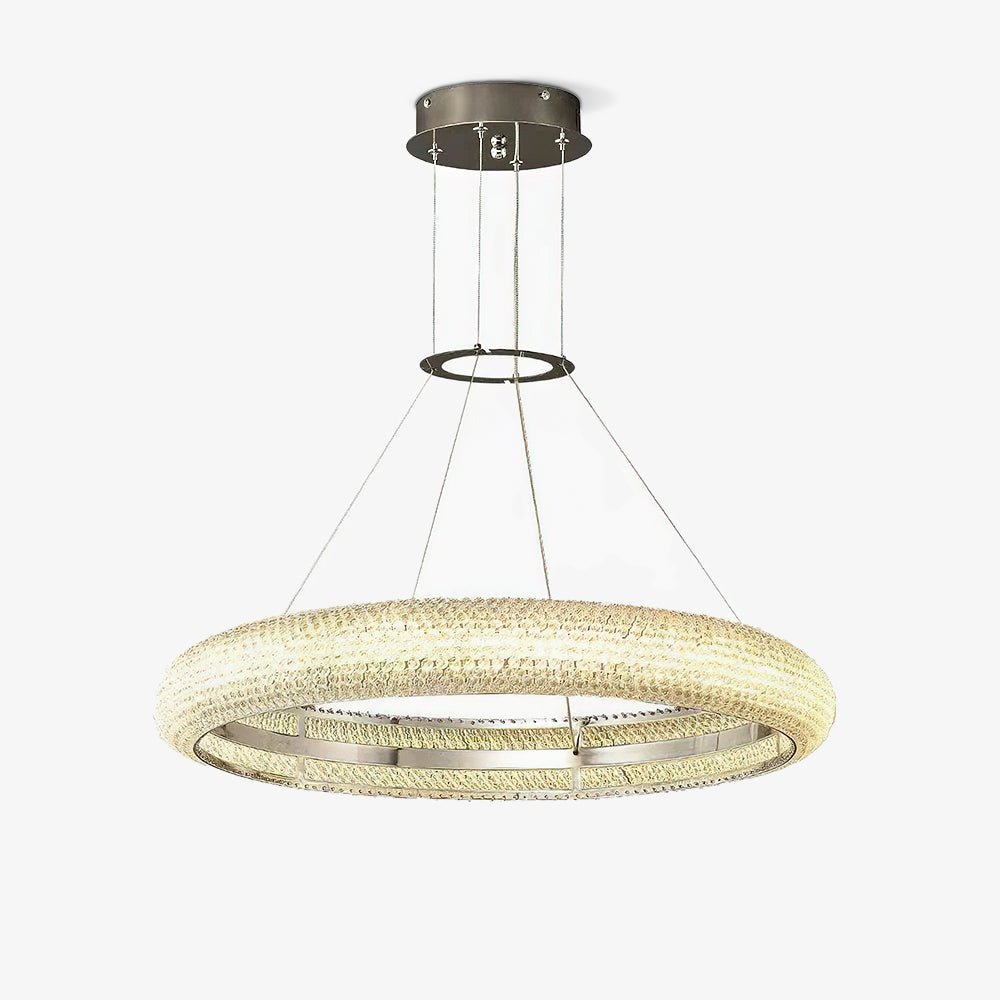 Vazorora Modern Minimalist Ring Crystal Chandelier-Neutral Decor