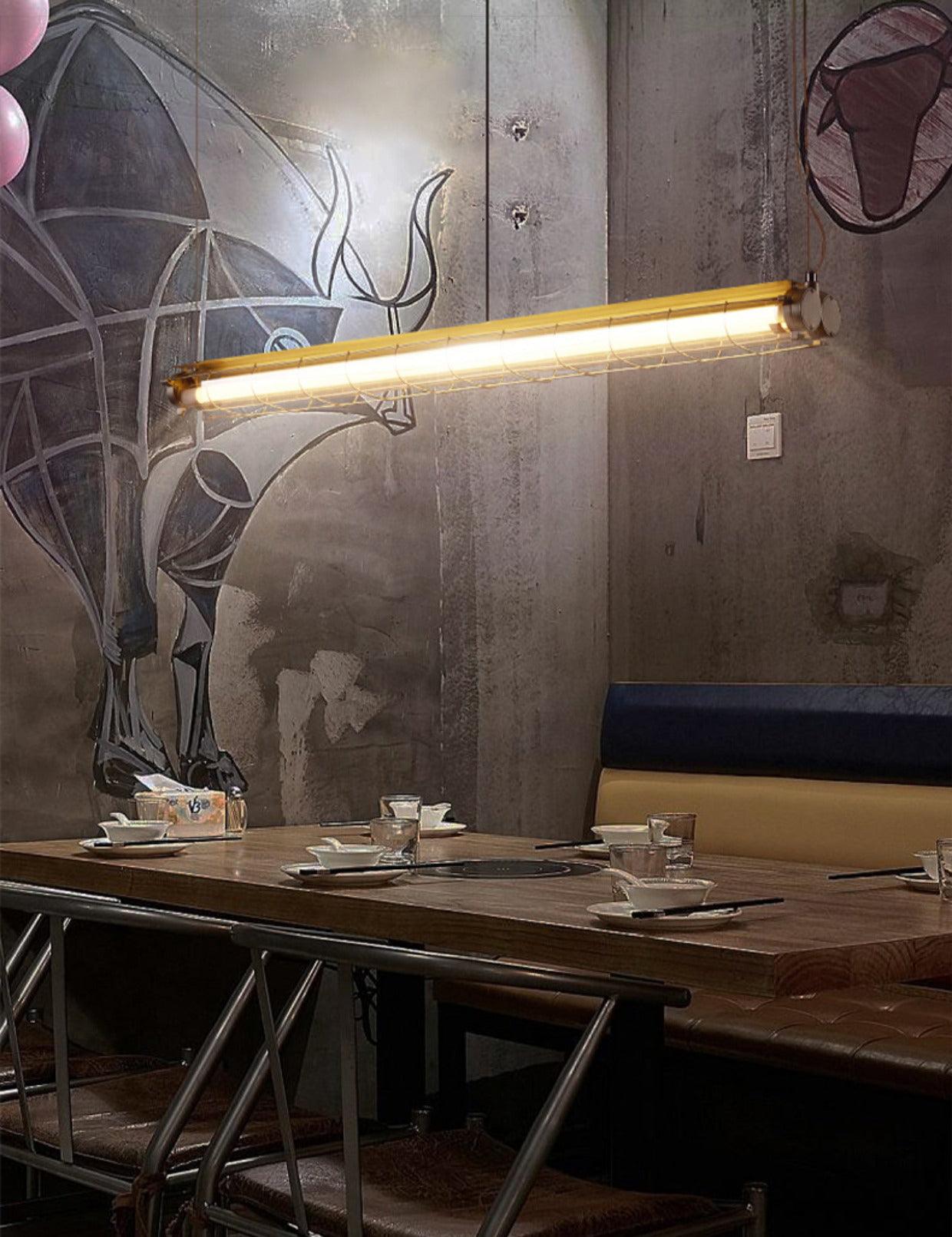 Arsorisra Industrial Linear Pendant-Neutral Decor