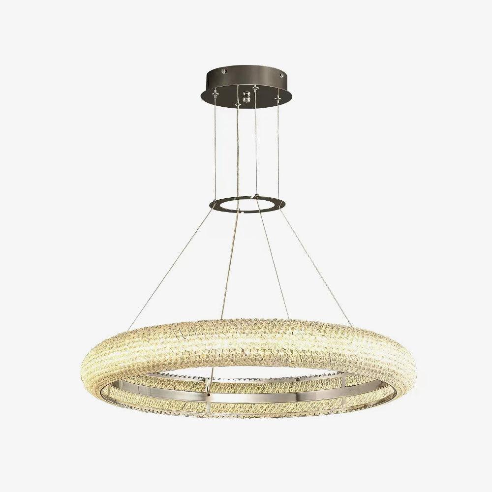 Vazorora Modern Minimalist Ring Crystal Chandelier-Neutral Decor