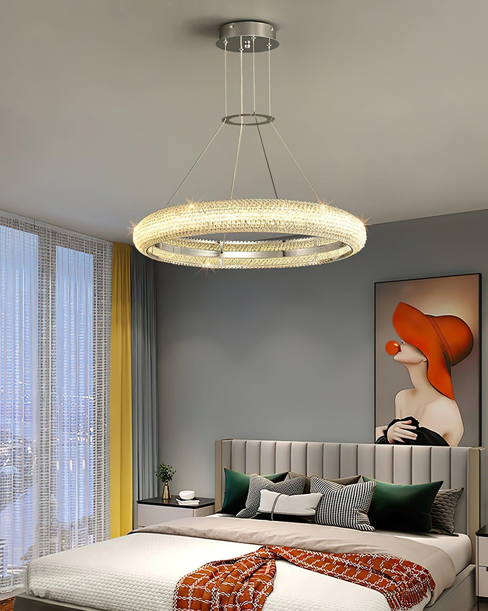 Vazorora Modern Minimalist Ring Crystal Chandelier-Neutral Decor