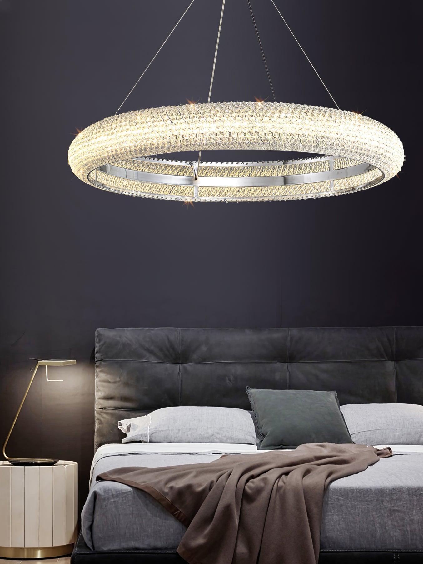 Vazorora Modern Minimalist Ring Crystal Chandelier-Neutral Decor