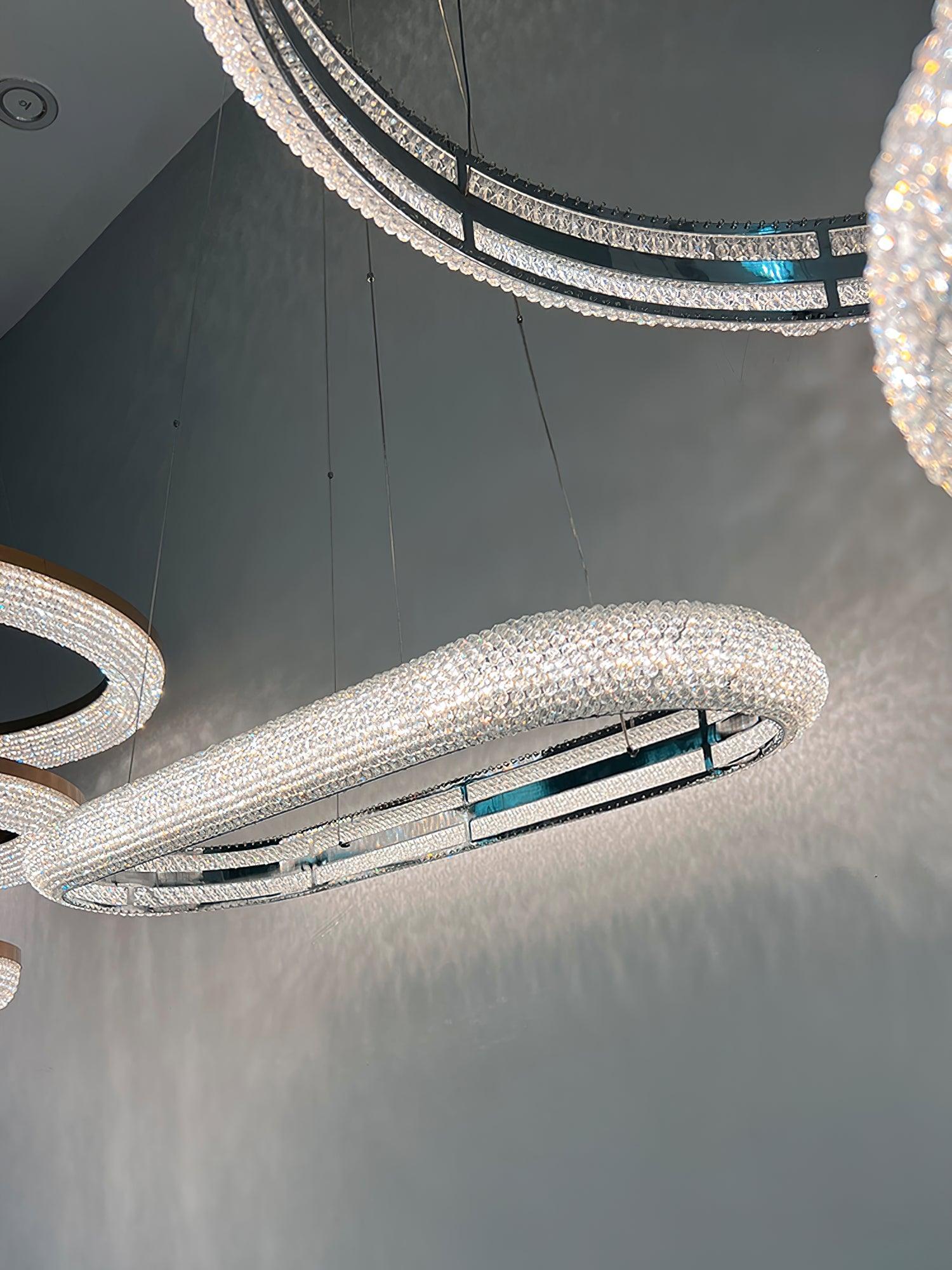 Vazorora Modern Minimalist Ring Crystal Chandelier-Neutral Decor