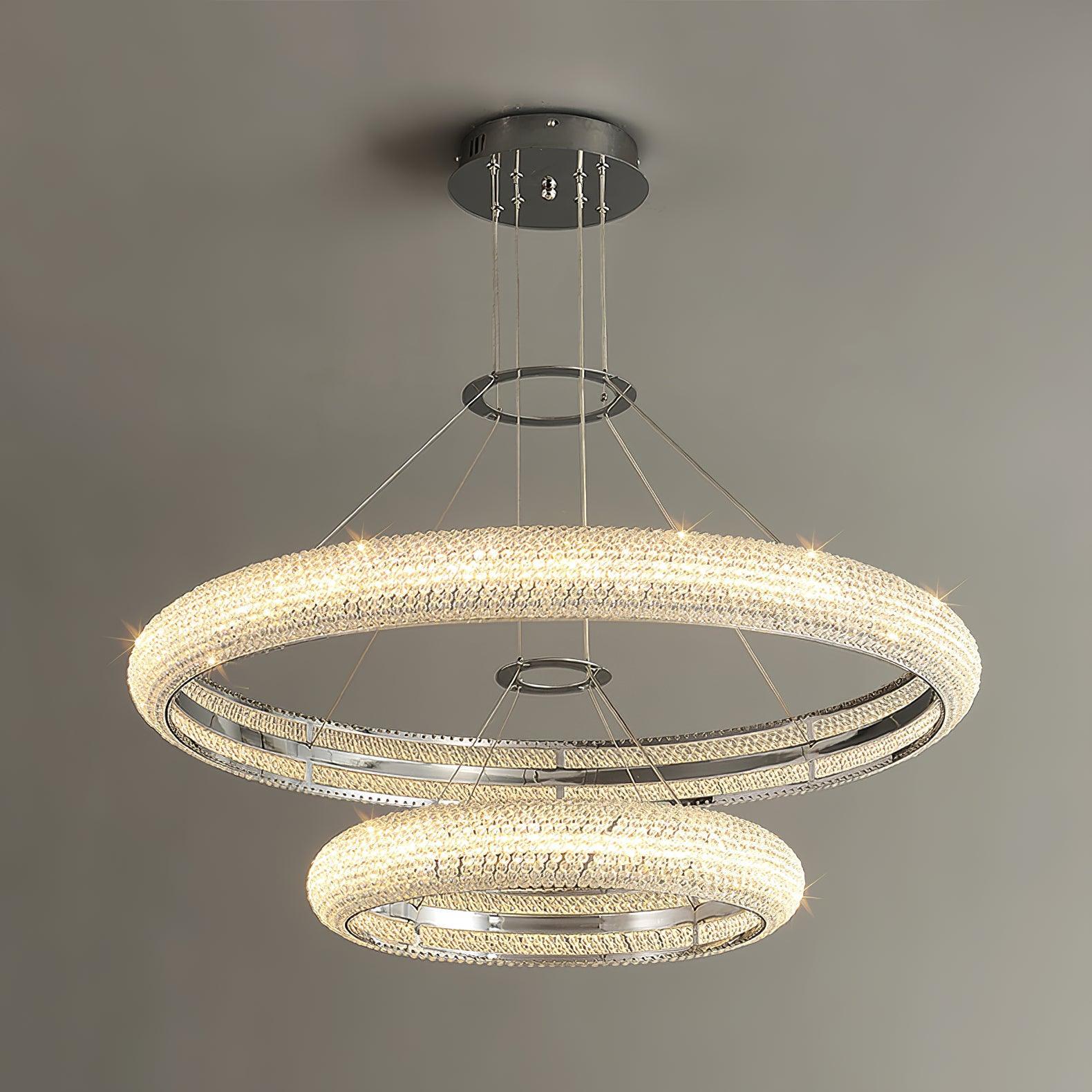 Vazorora Modern Minimalist Ring Crystal Chandelier-Neutral Decor