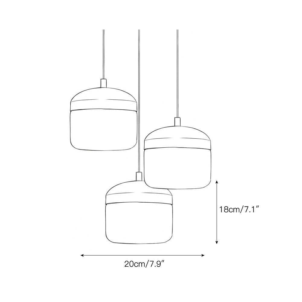 The 6-head cluster of the Asta Alabaster Pendant Lamp.