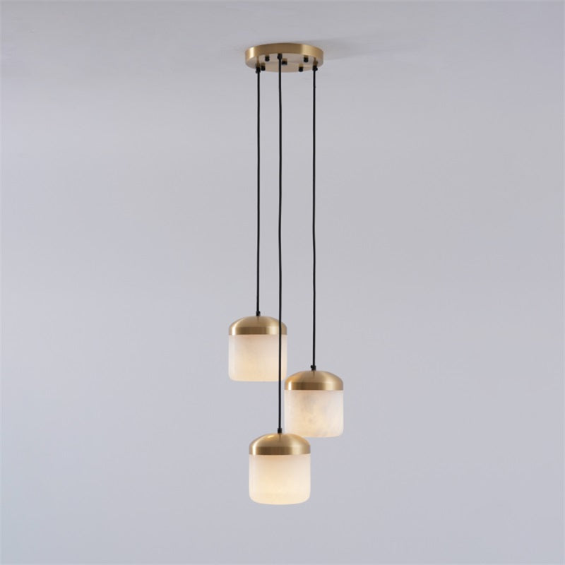 Asta Alabaster Pendant Lamp, black finish, in a modern office.
