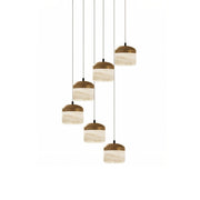 Asta Alabaster Pendant Lamp with brass finish.
