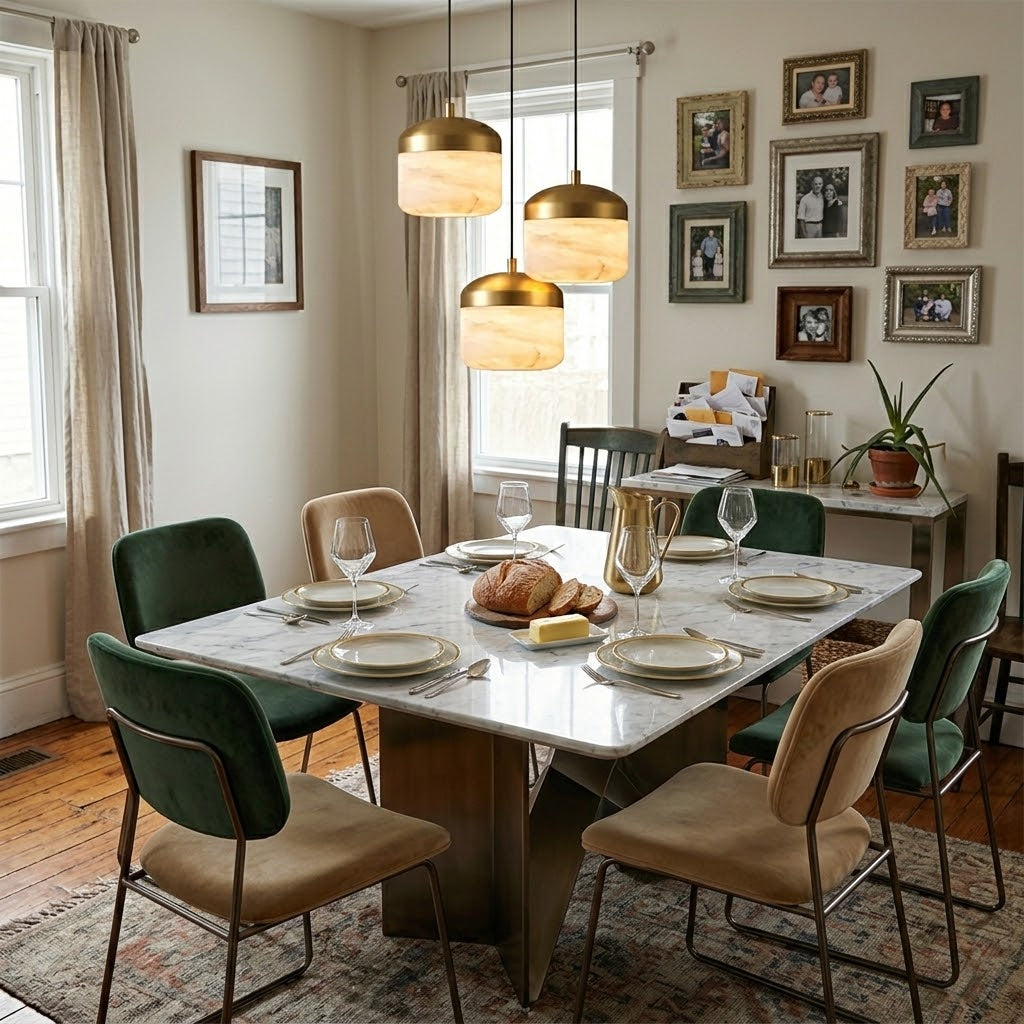 Asta pendant lamp shown with a white finish.