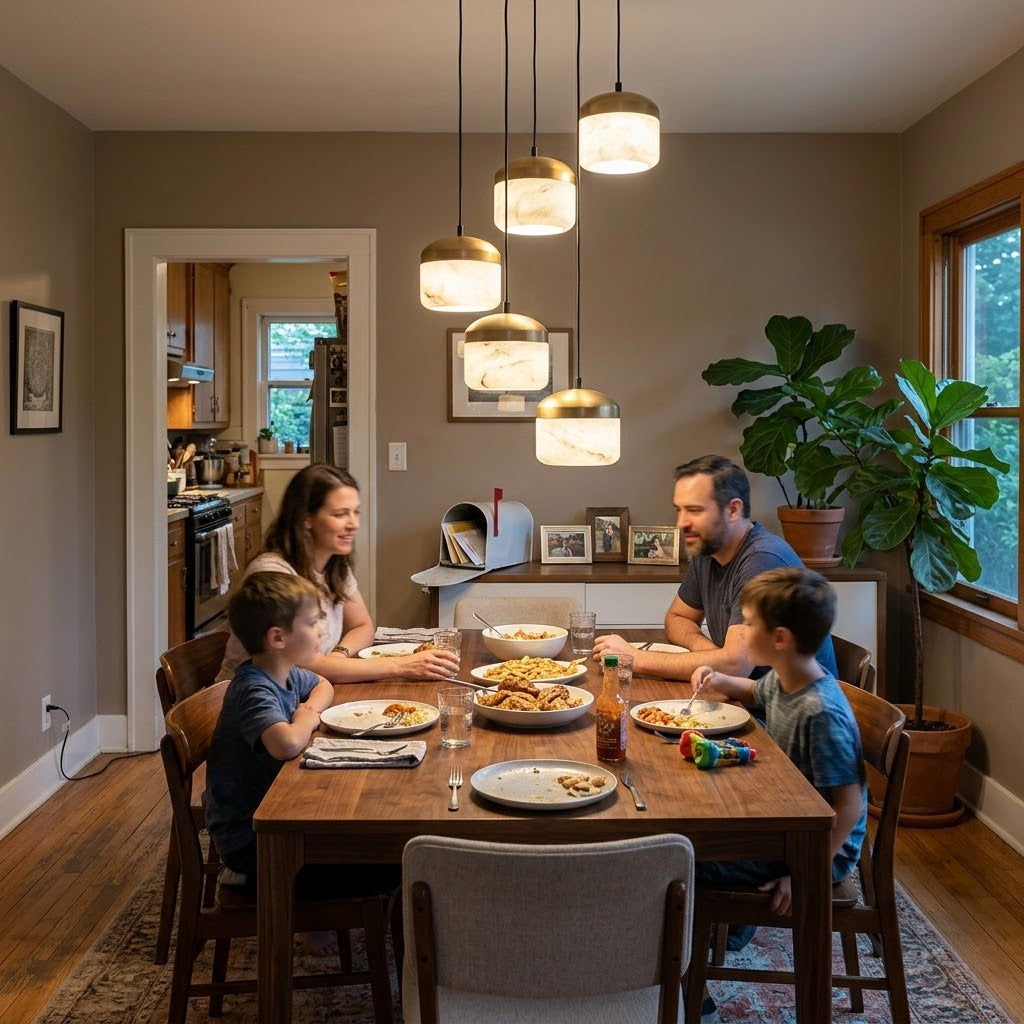 Dimensional drawing of the 1-head Asta pendant lamp.
